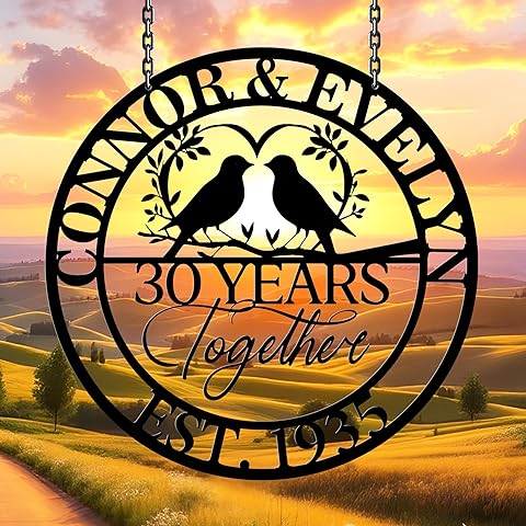 Personalized Outdoor Metal Sign, Customized Wedding Anniversary Birthday Gifts, Cus...