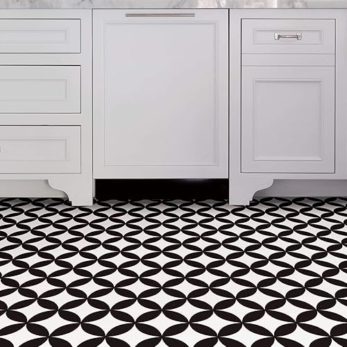 Miniatura 6 de FloorPops FP3301 Starlight - Azulejos de suelo para despegar y pegar, color negro (paquete de 2)