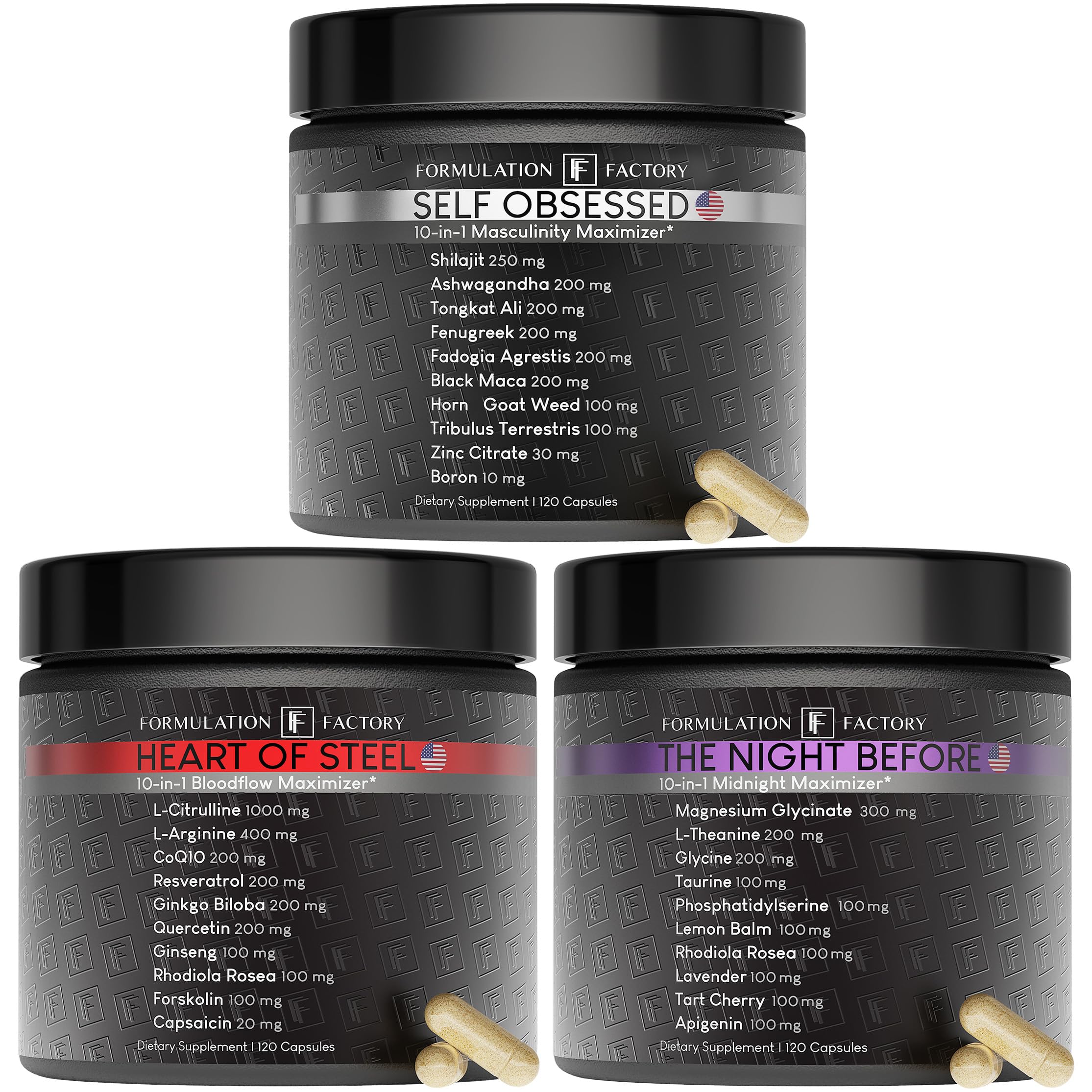 Formulation Factory Self Obsessed x Heart of Steel x The Night Before (Bundle)