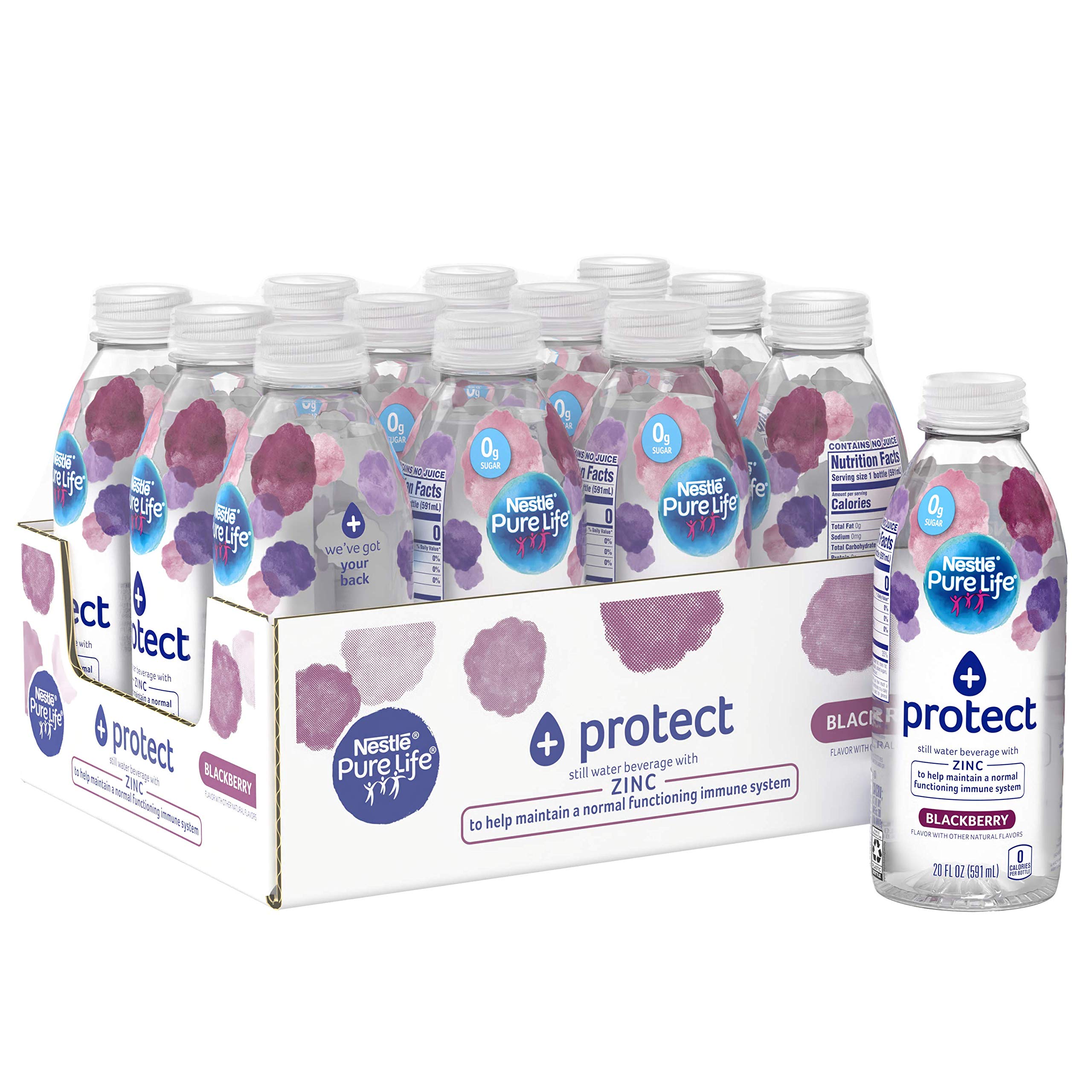 Amazon.com: Pure Life+ Protect with Zinc (Blackberry Flavor) 20 Fl