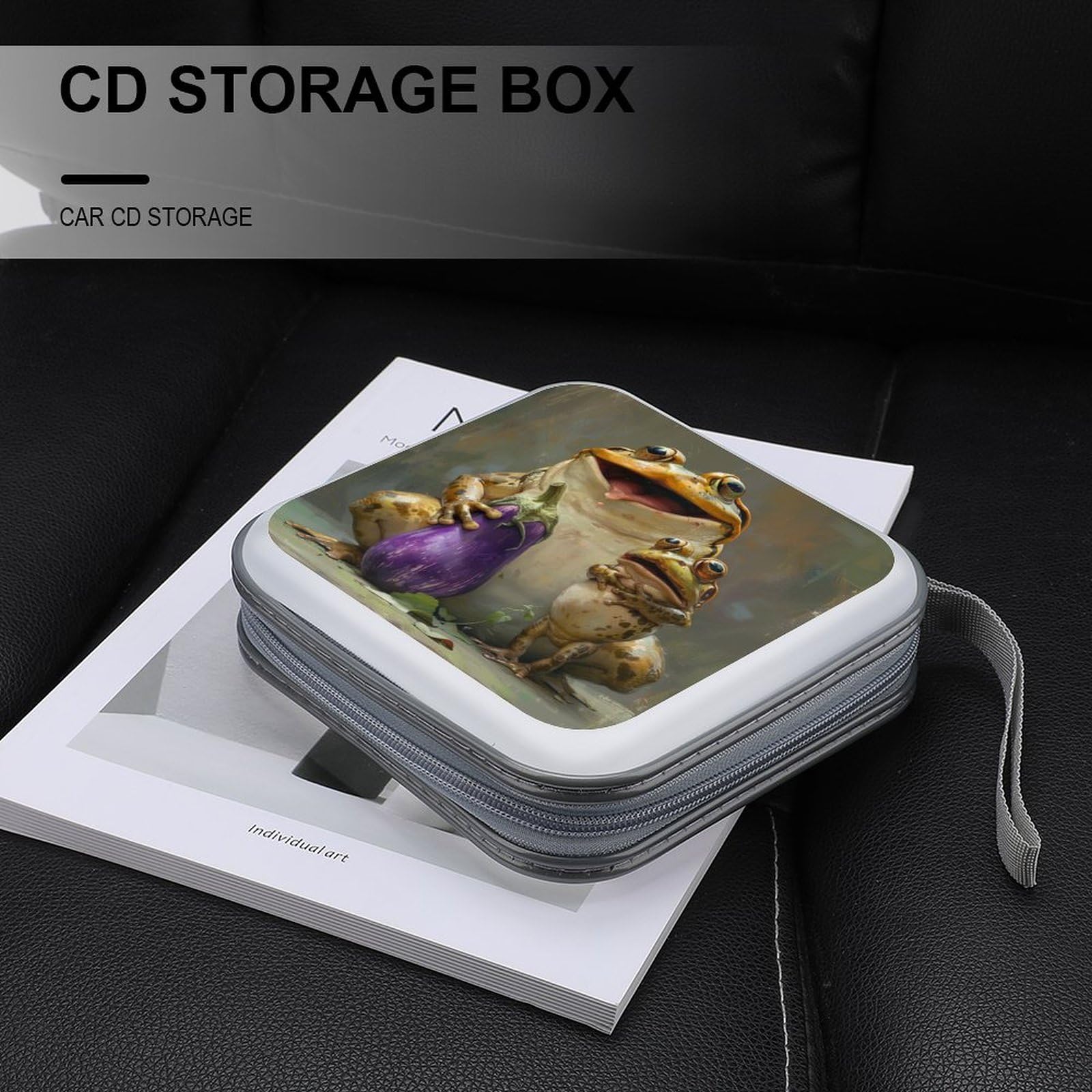 Amazon.com: DuduYH A Big Laughing Frog CD Case DVD Storage Case A