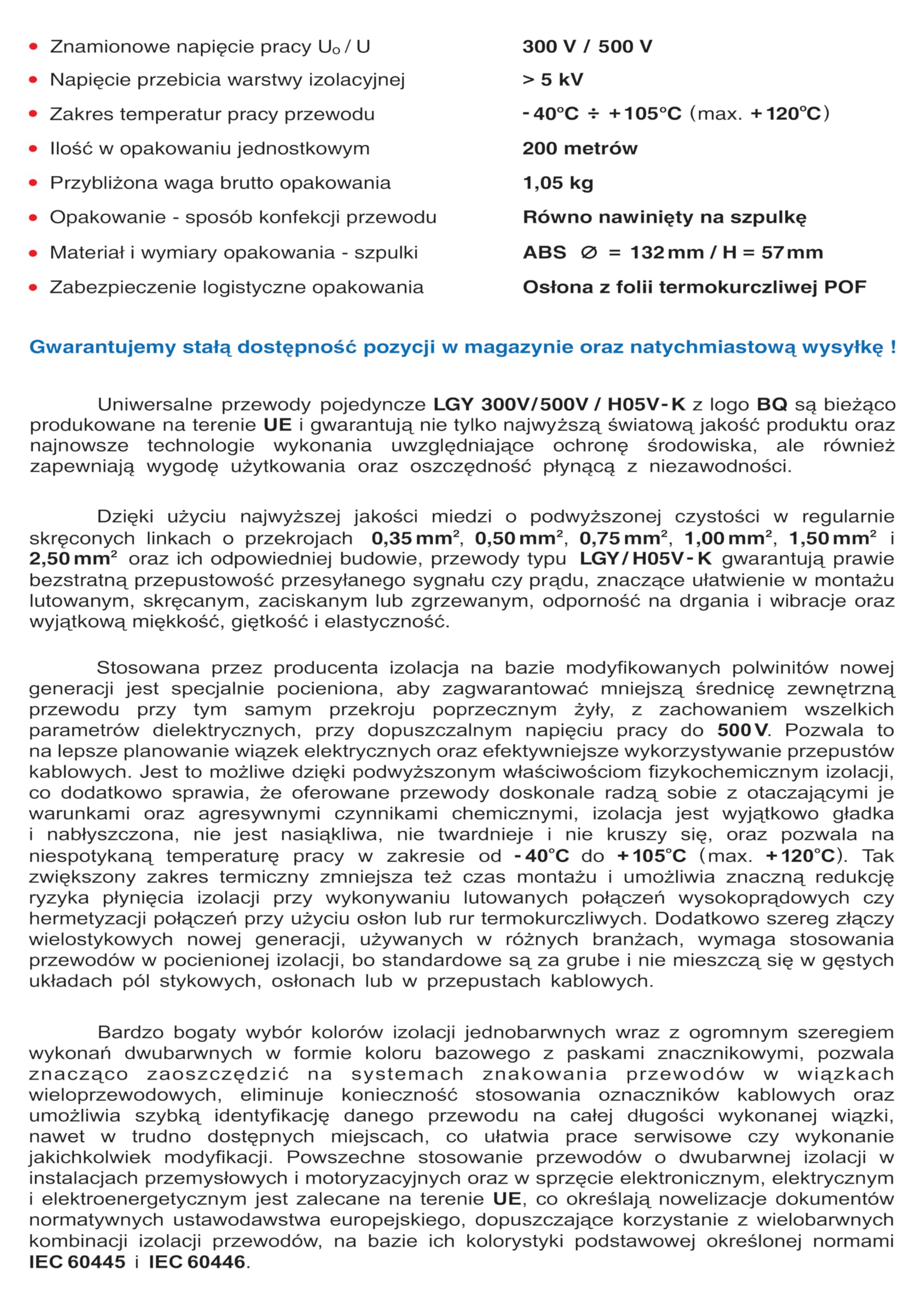 Przewód pojedynczy LGY/ H05V- K 0,35 mm2 200 m Kolor: różowy