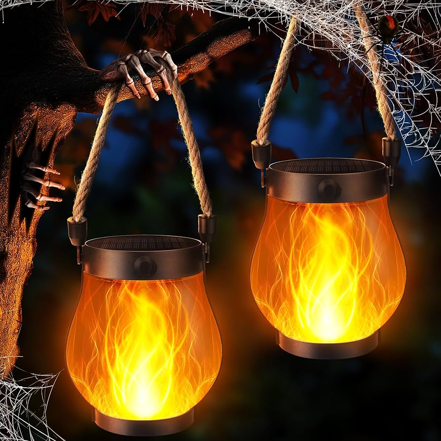 Amazon.com: iBaycon 2 Pack Solar Lanterns Lights, Halloween