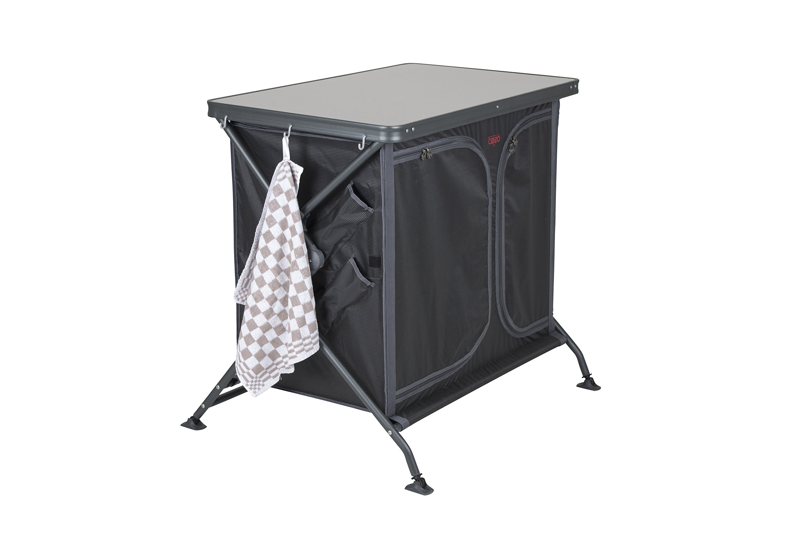 Crespo AP-105 Kücheninsel, schwarz/grau, 68 x 92 x 84 cm