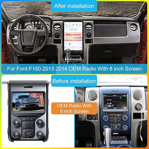 Miniatura 8 de NAKEVICH Qualcomm Android 11 Radio de coche de 14.4 pulgadas para Ford F150 F-150 2009 2010 2011 2012 2013 2014 Actualización estéreo Tesla Style