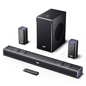 Mivi Fort Q500 Home Audio | 500W Surround Sound, 5.1 Channel Home Theatre, 8-inch subwoofer, 2 Satellite Speakers, 4 Unique Input and 4 EQ Modes, LED Display, Remote Control