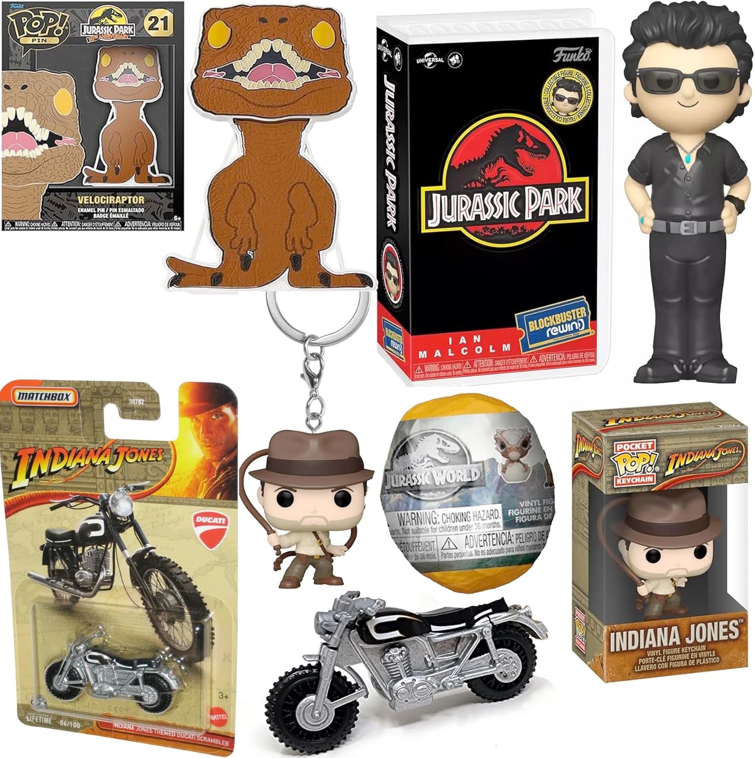 Jungle RED Jurassic Park Dinosaur Figure Exclusive Pop! Bundled with Raptors Adventure Dino Tin Box Tracker Team + 25th Anniversary Dilophosaurus & Creature Stickers 3 Items