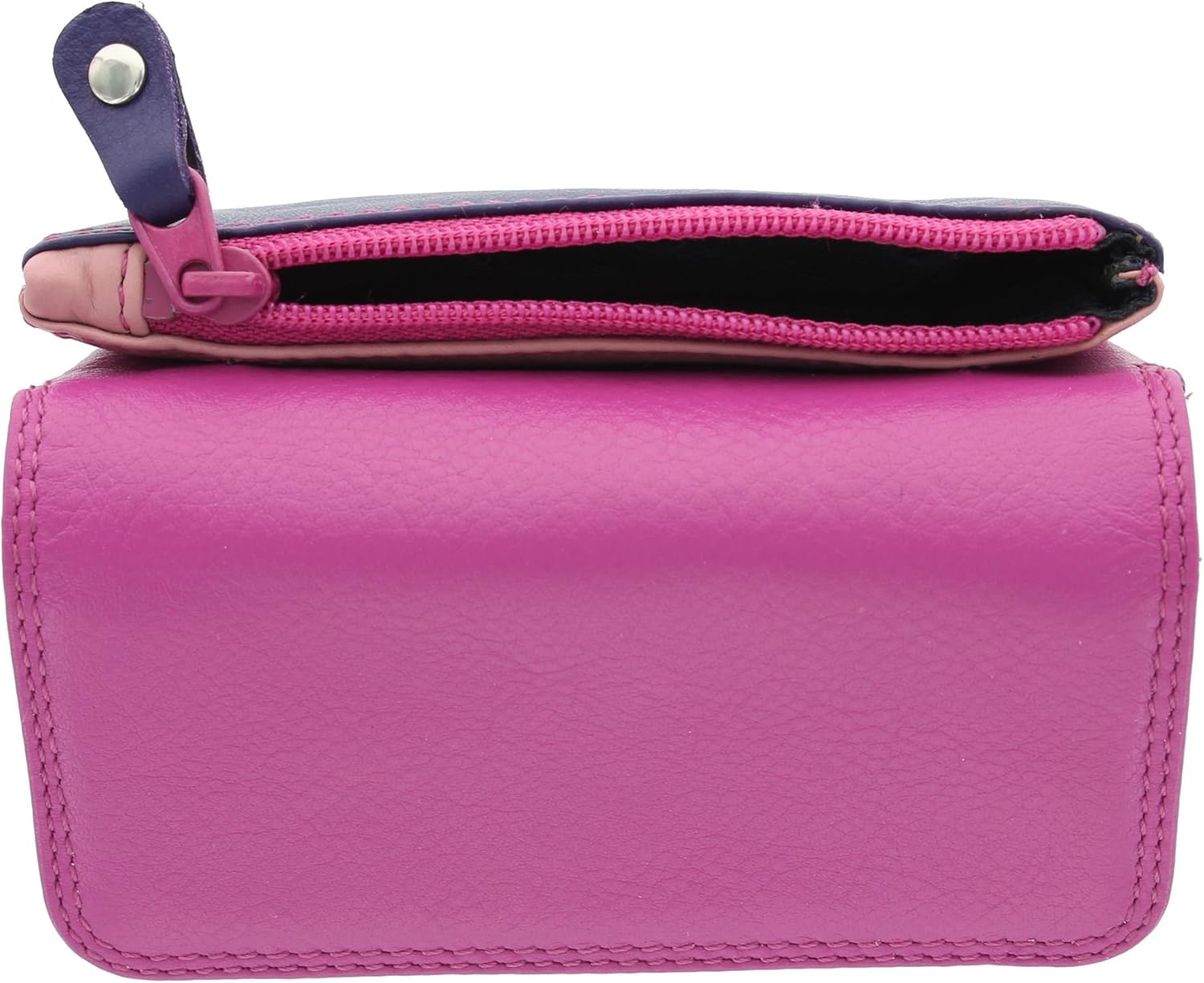 Visconti Leather Rainbow Collection Tahiti Purse RB99 Berry Multi - Image 3