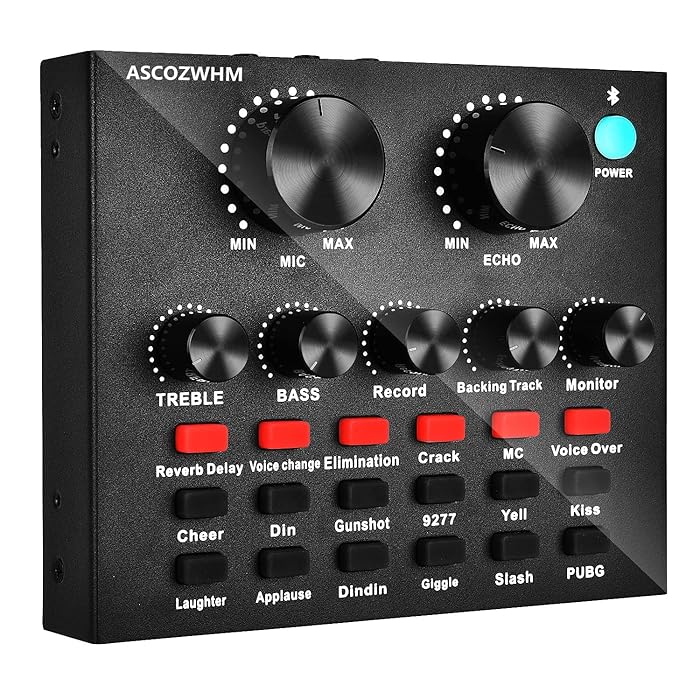 Buy Live Sound Card with Effects,ASCOZWHM Bluetooth Voice Changer Mini