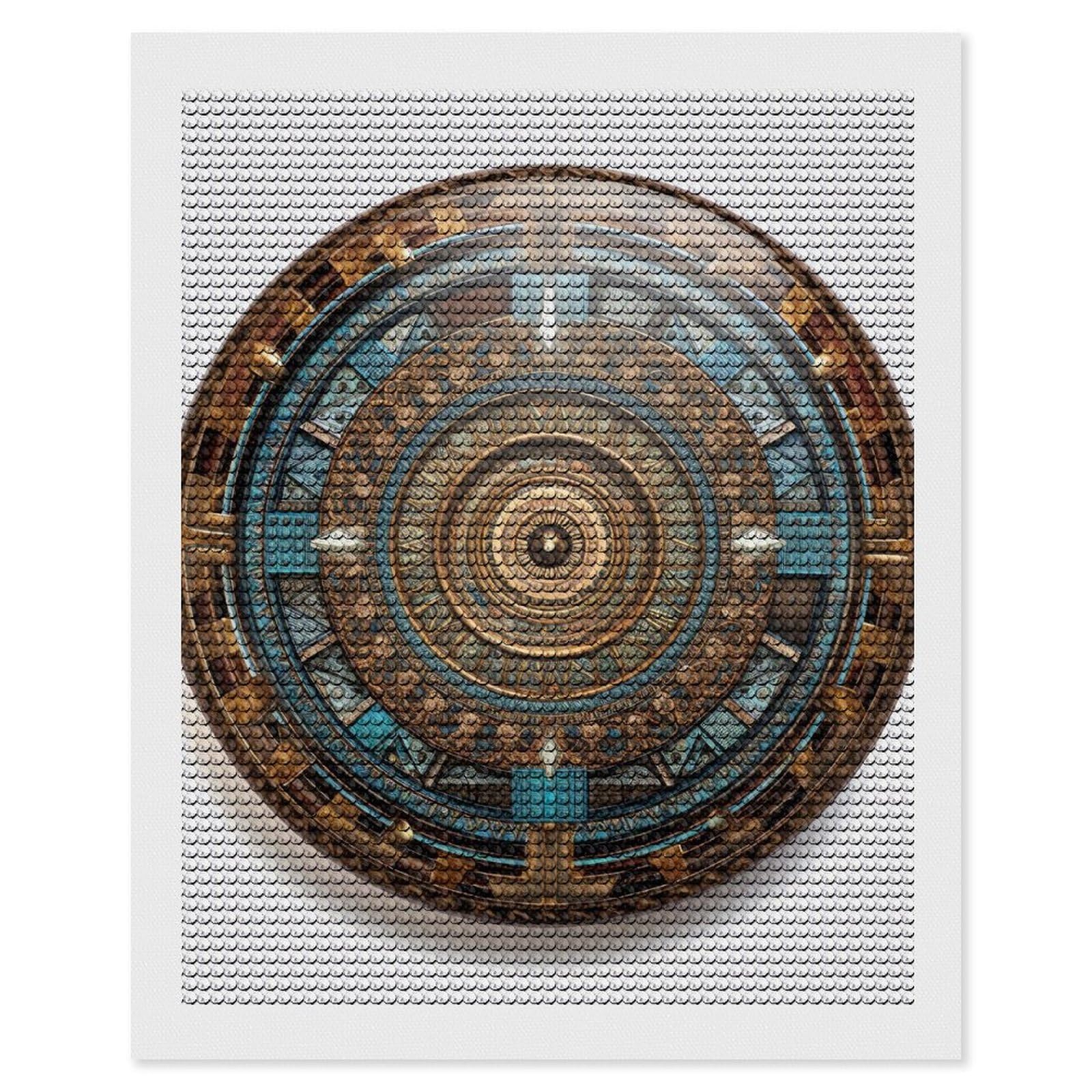 Brown Round Diamond Art Kits for Adults, DIY 5D Diamonds Painting Kits for Beginner, Round Full Drill Diamond Dots Painting, Diamonds Pictures Gem Art and Crafts Wall Decor 16"x20"