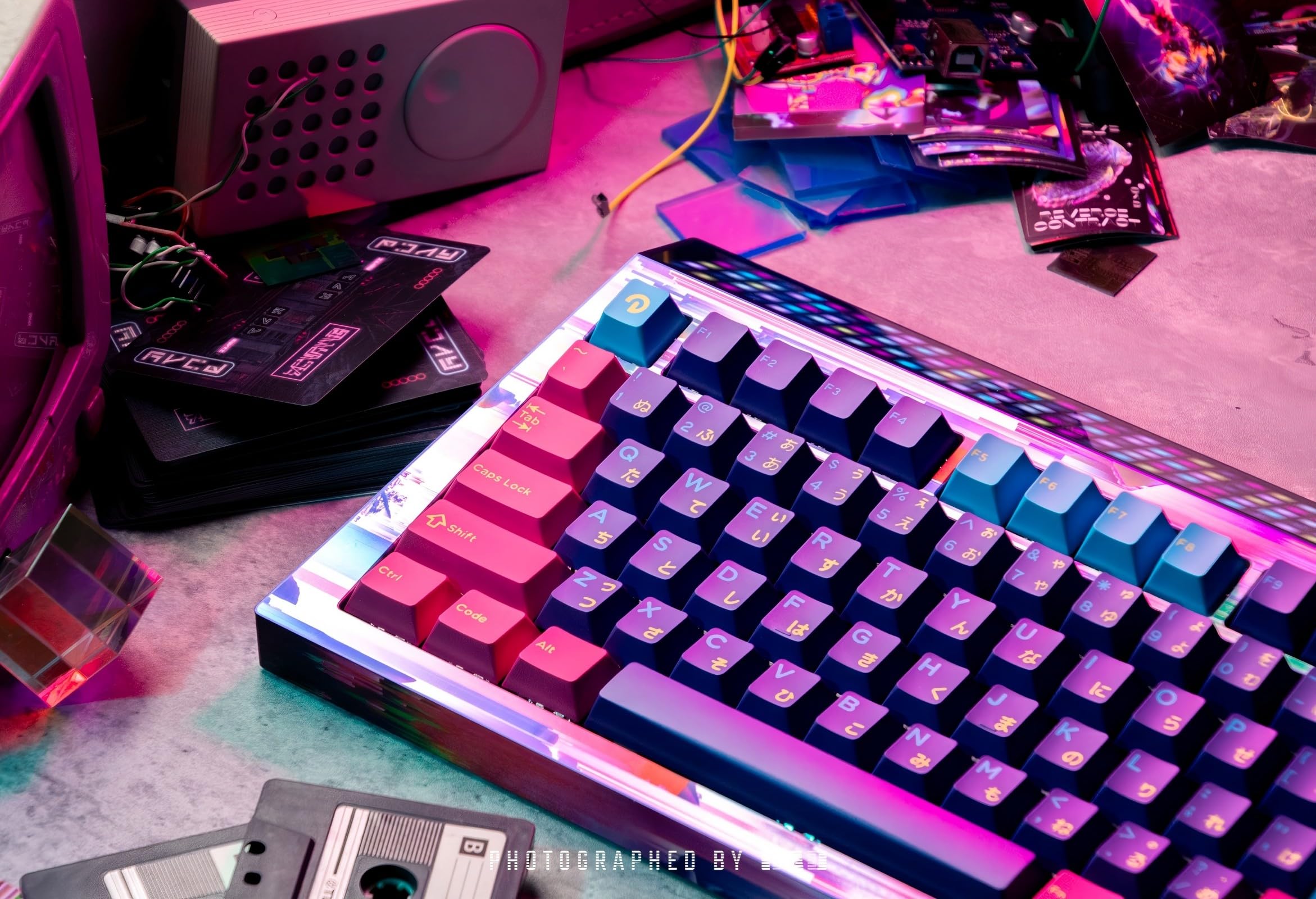 Angry miao CYBERBOARD  Wireless Custom Creamy Mechanical Keyboard, 81 Key Tri-Mode 2.4G Bluetooth Wireless Gaming PC Computer Keyboard, High-End RGB Gaming Accessories, Hotswappable Switch