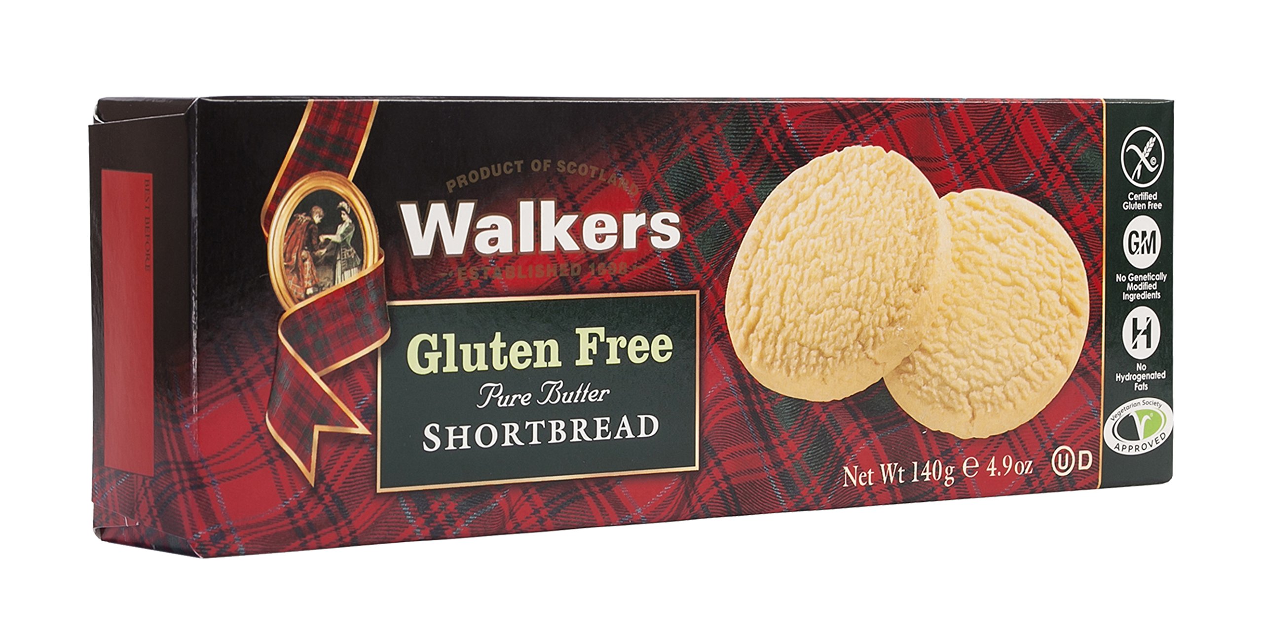 Walkers - Shortbread Rounds - Sin gluten 140 g - Caja de: 12 unidades