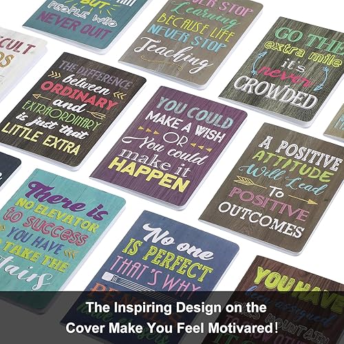 Miniatura 67 de Outus 96 cuadernos inspiradores, cuaderno motivacional, cuaderno de bolsillo pequeño, cuaderno inspirador para escuela, oficina, viajes, suministros