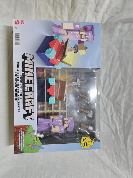 ​Minecraft Enchanting Room with 3.25-in Steve Figure & Accessories, Storytelling Adventure Play Set, Complete Play in a Box, Gift for Kids Ages 6 and Older