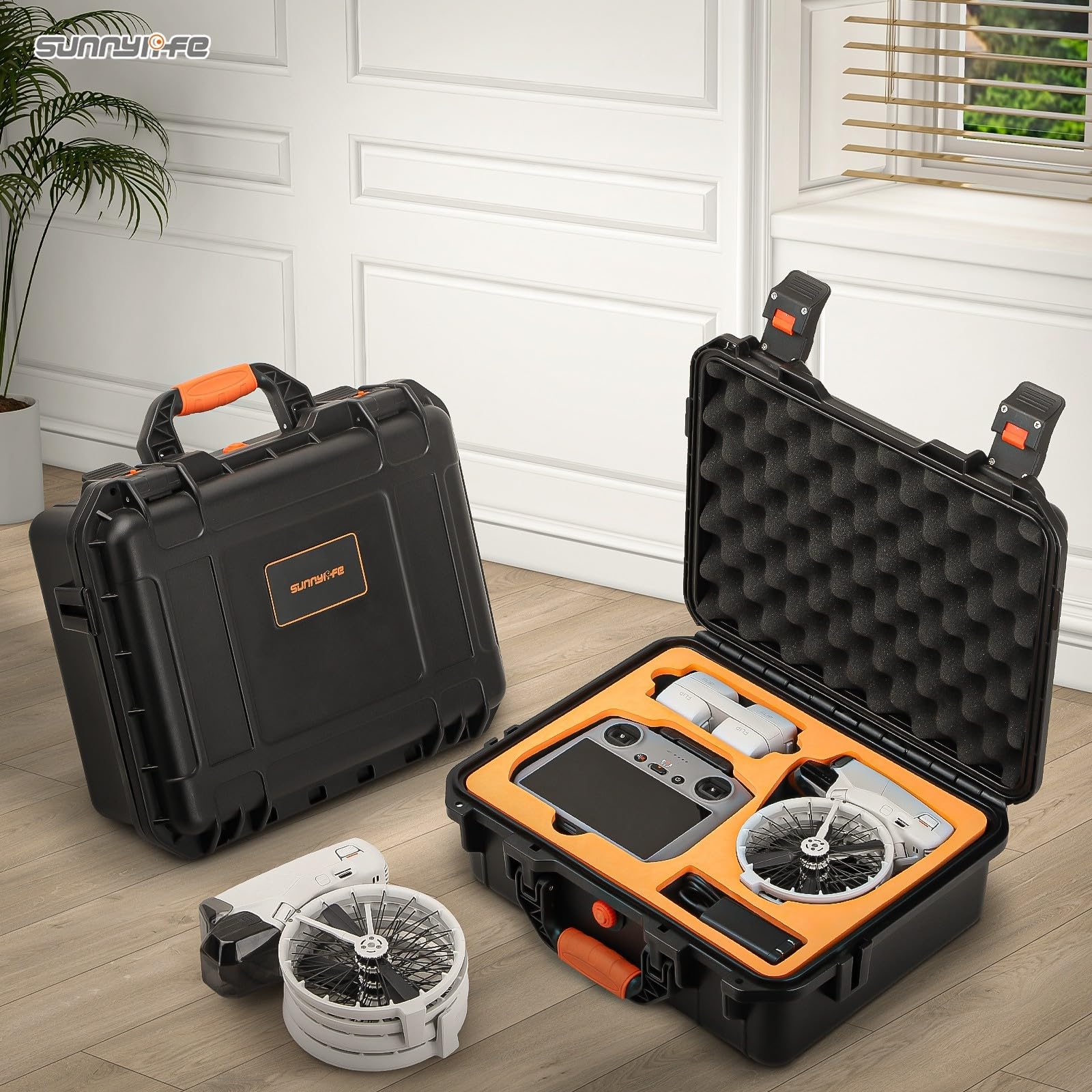 ZYWUOY Funda rígida para dji Flip, caja de almacenamiento impermeable de EVA a prueba de golpes con asa, funda protectora de transporte de viaje 37 x 30 x 15 cm