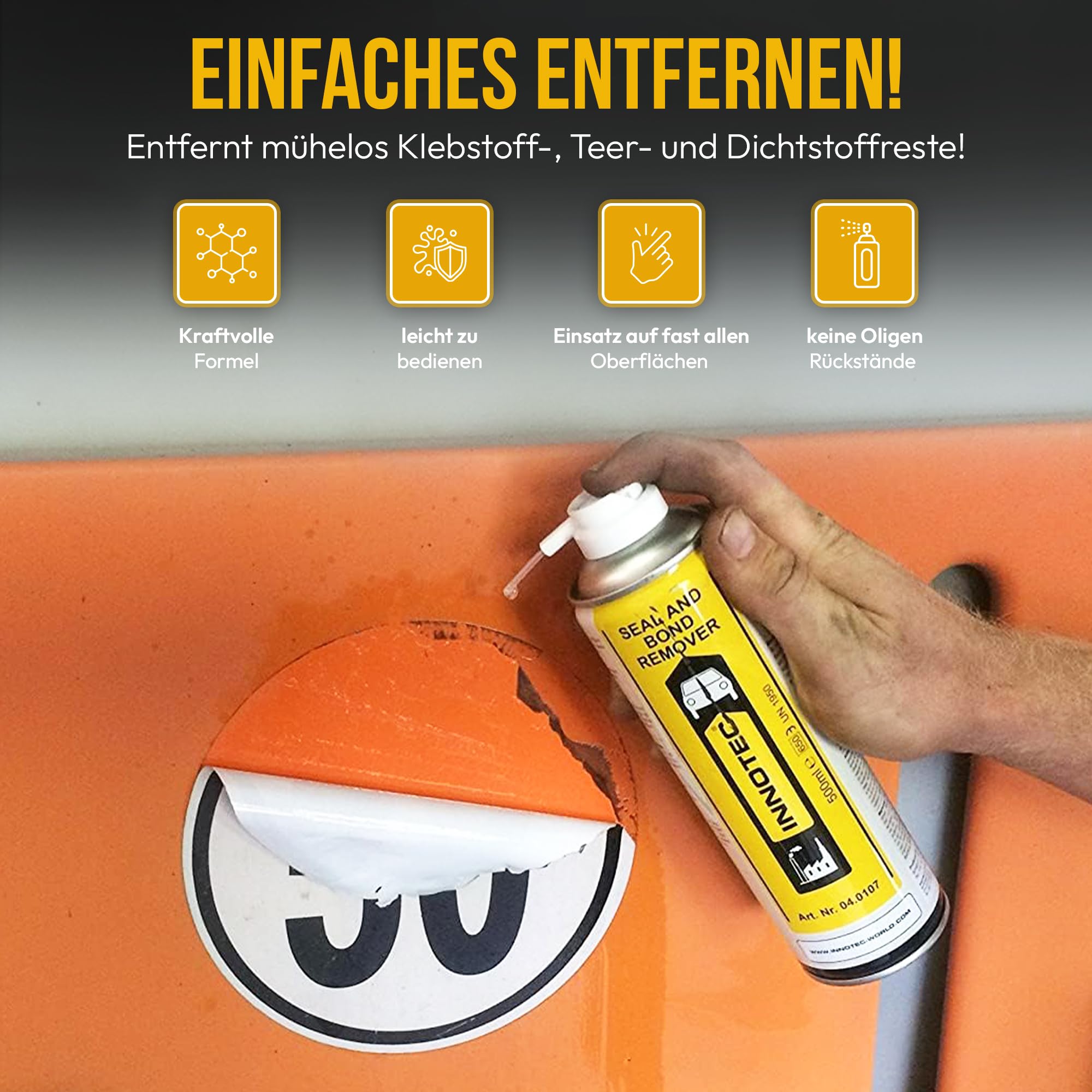 Innotec Seal and Bond Remover 500 ml rimozione adesivi sigillanti spray