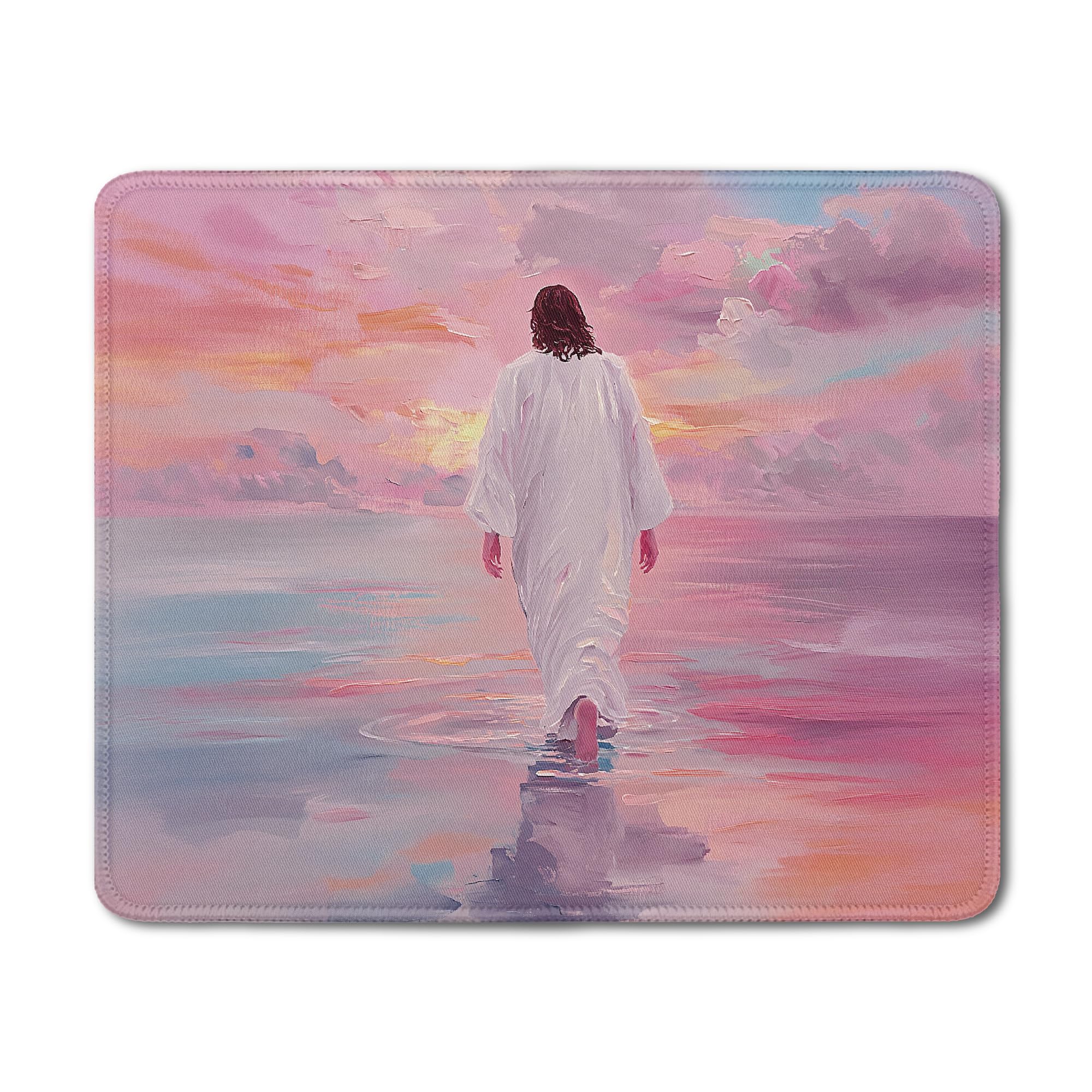 Inspirational Christian Mouse Pad - Floral Bible Verse -16