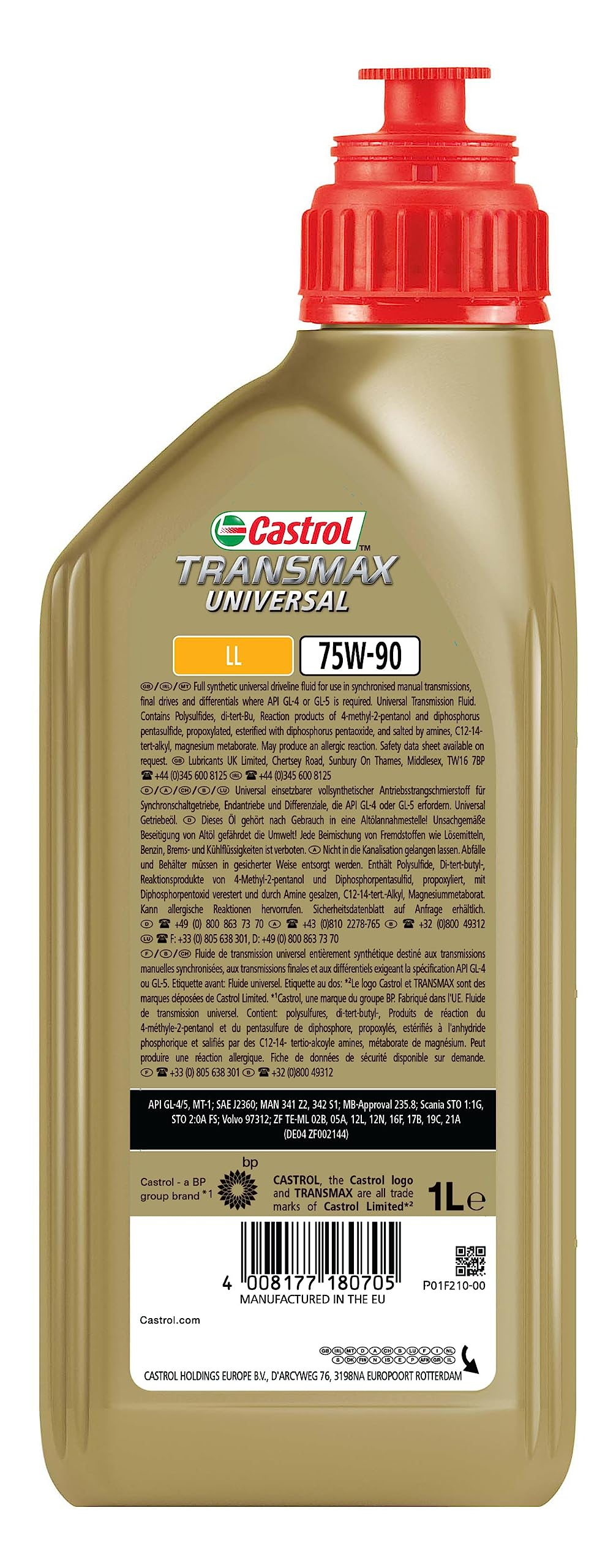 CASTROL 15F0AB Olio cambio 1L