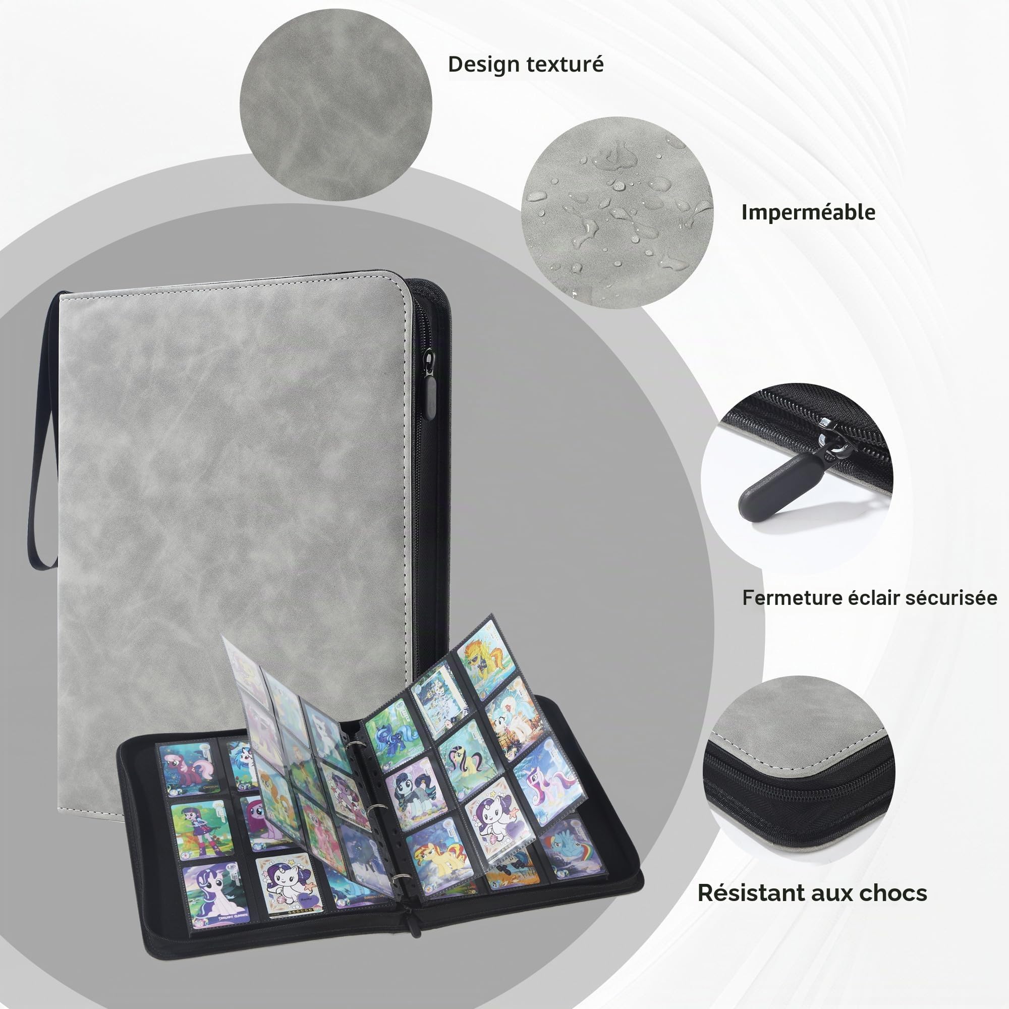 Classeur 50 Pages – 900 Pochettes Pour Cartes Collection – PU Imperméable
