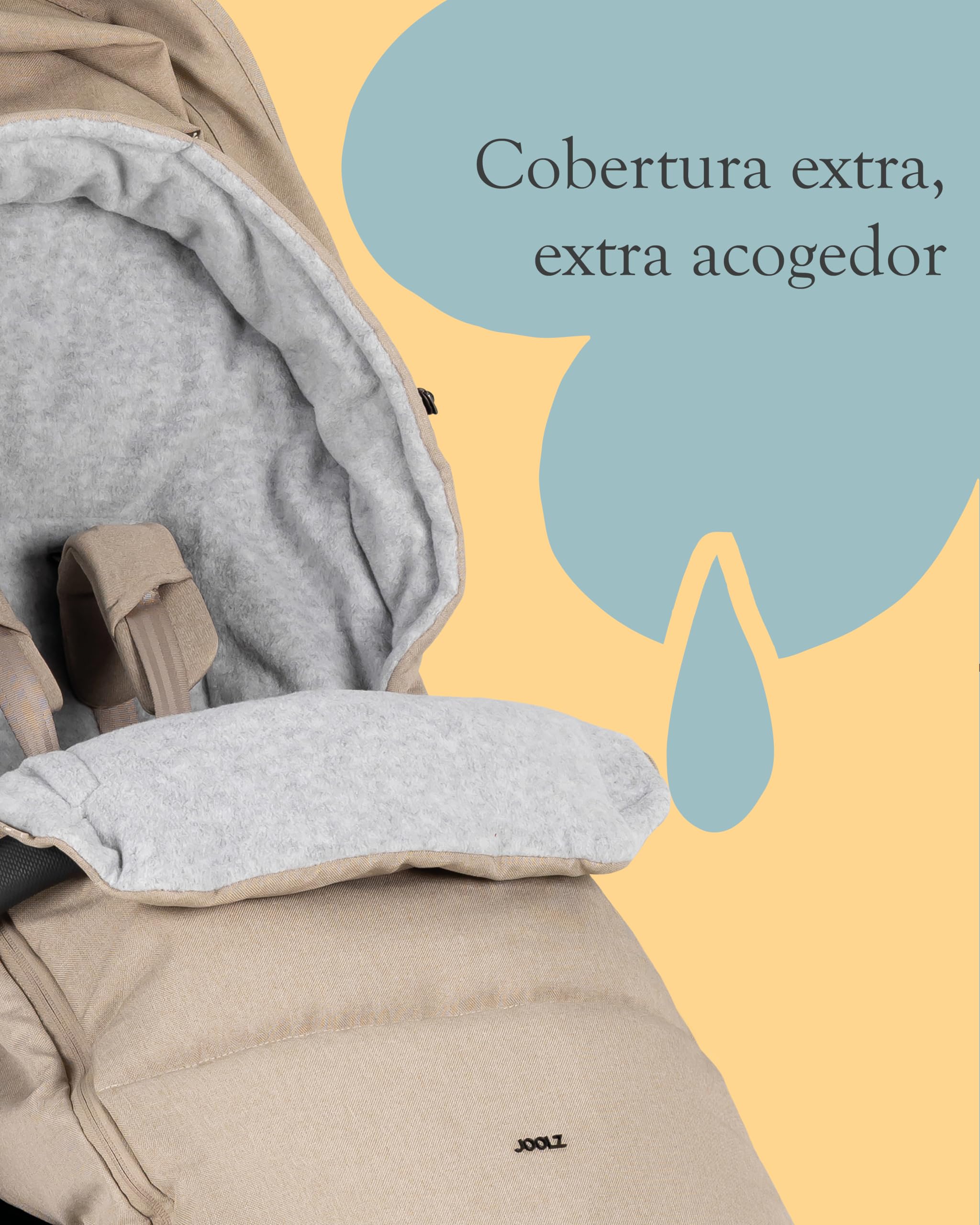Joolz Saco de Silla Universal V3, Protección Todo Clima, Hazel brown