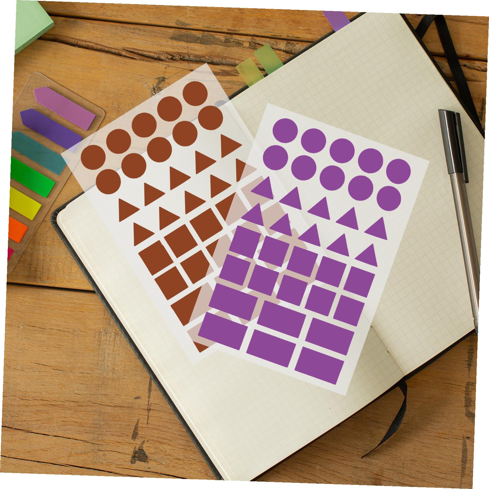 WOONEKY 100 Fogli Etichette Adesive Scrivibili Colorate Stickers Classificazione Codifica File Etichette Rimovibili Senza Residui per Organizzazione Ufficio e Scuola