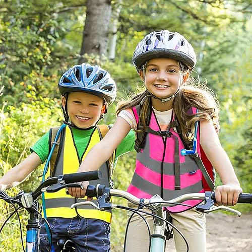 Miniatura 2 de AYKRM Chaleco de alta visibilidad para niños chaleco de seguridad reflectante de alta visibilidad