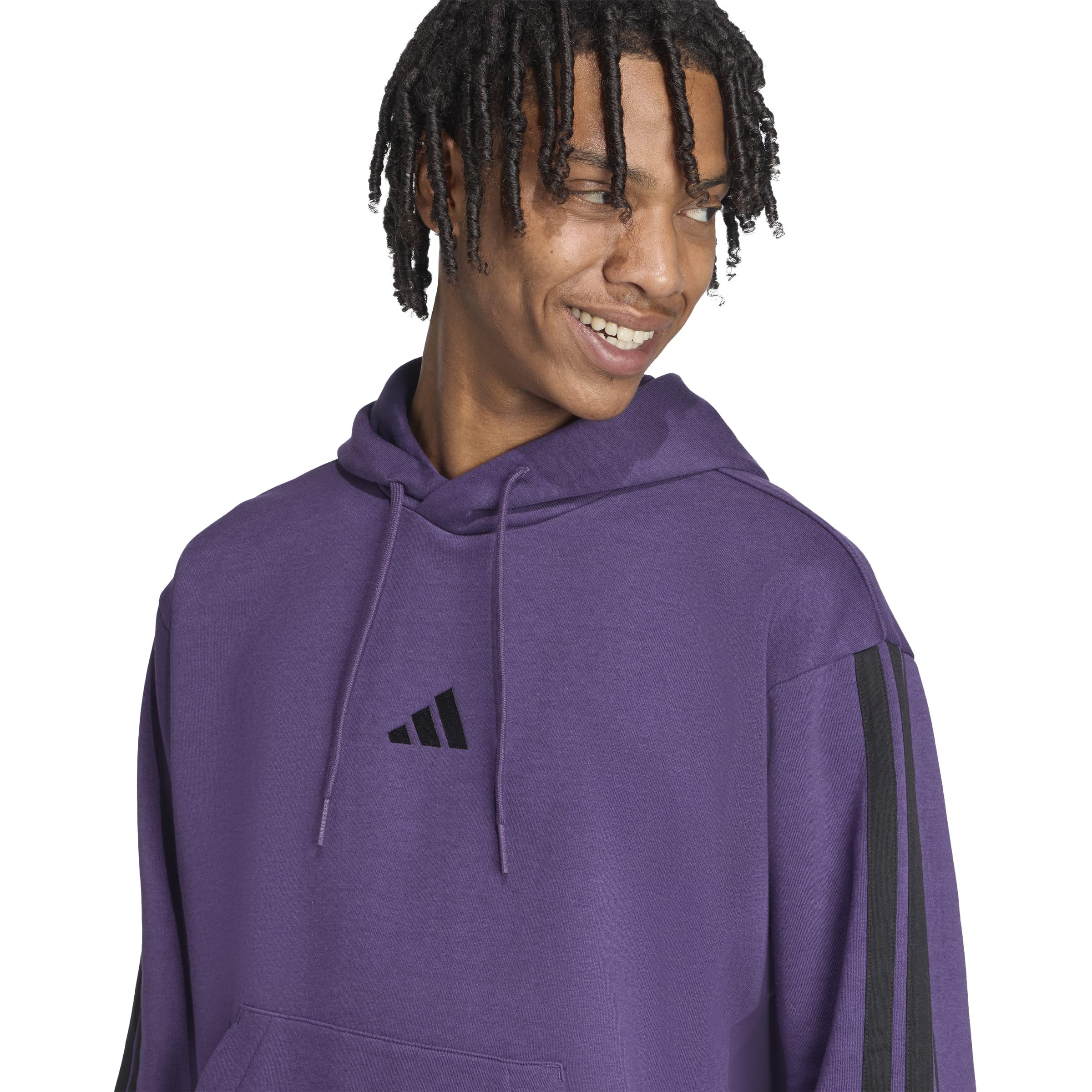 adidas Men's Sudadera con Capucha Essentials Fleece 3 Bandas