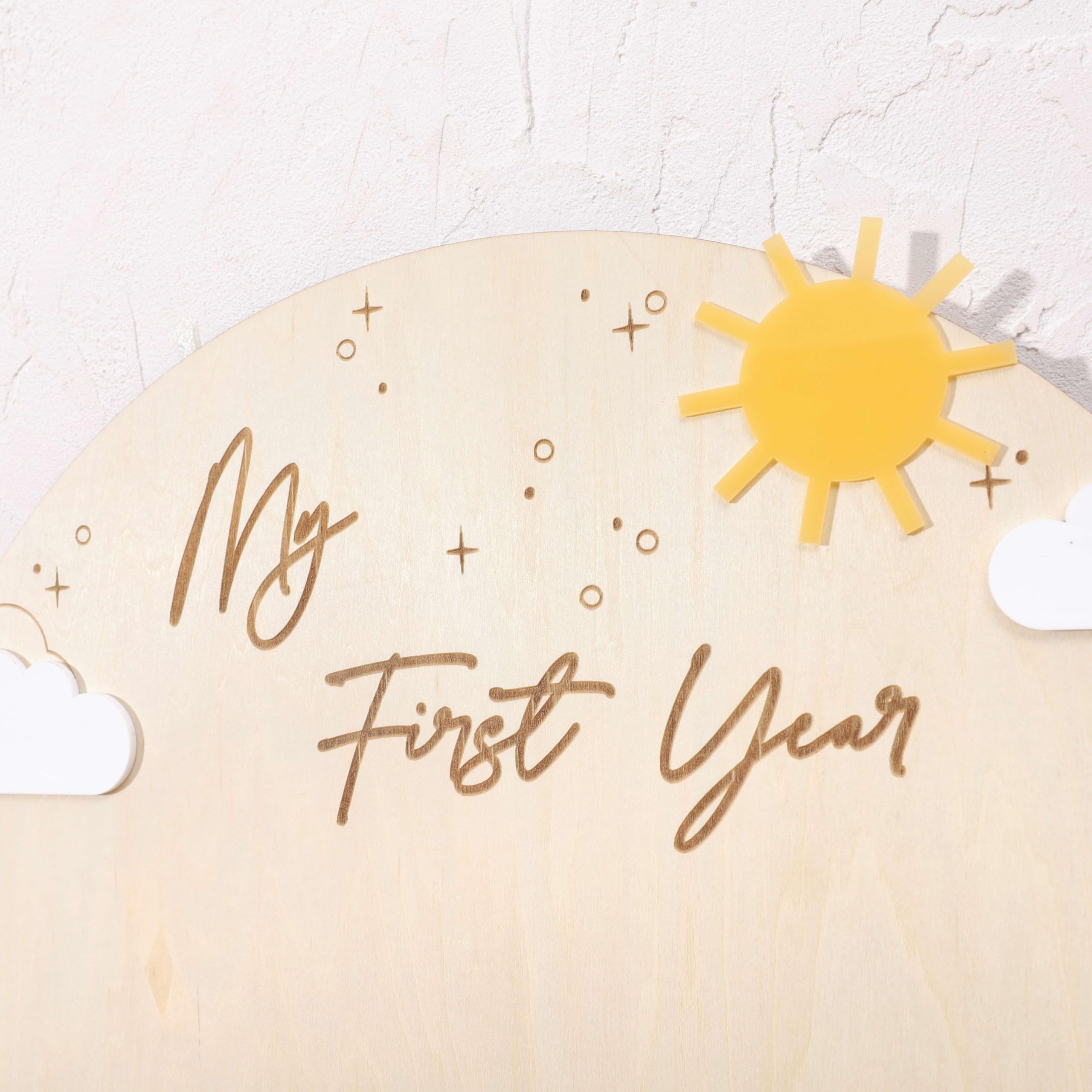 YOU ARE MY SUNSHINE ONE YEAR OLD PHOTO BOARD, My First Year Photo Display Wood Board, Sun Theme Monthly Milestone Photo Board, You Are My Sunshine dekoracja na 1. urodziny, ramka na zdjęcia 12