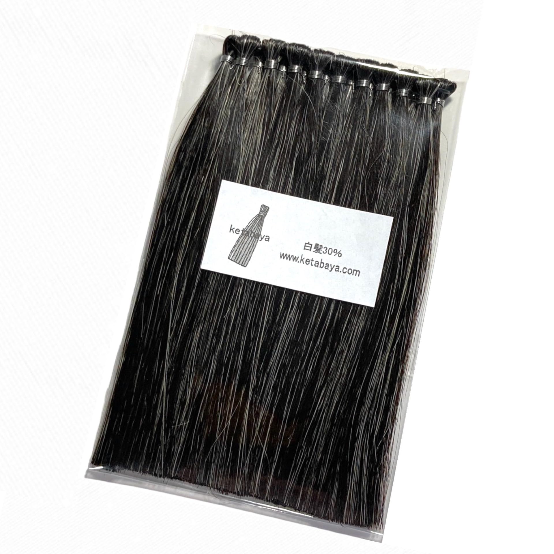 Amazon.co.jp: ヘアカラーテスト毛束 人毛 白髪混じり30％ 20本入