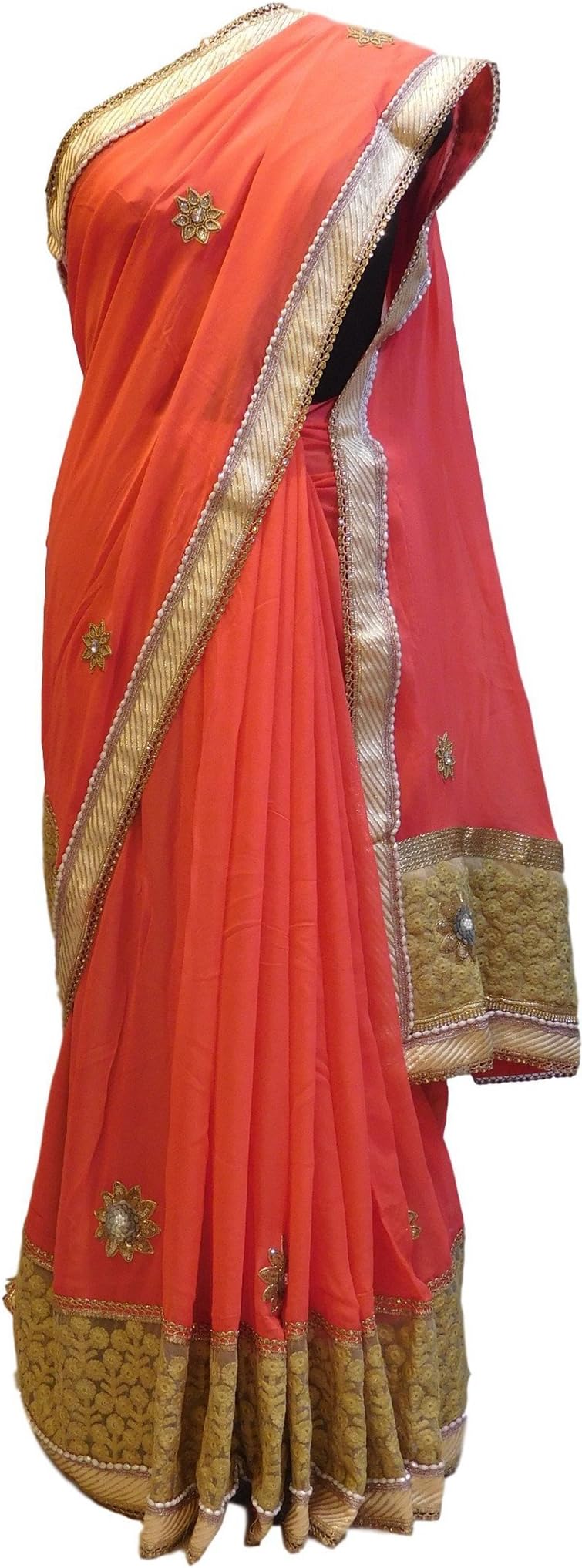 SMSAREE Gajari Designer Georgette Saree AZSAC154