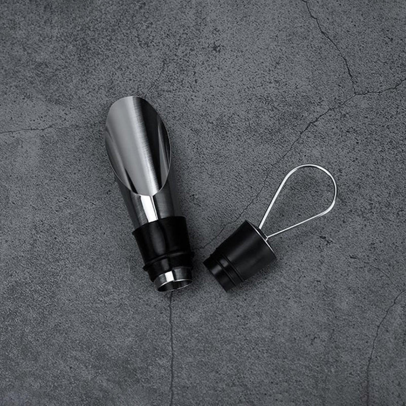 Stainless Wine Stopper Pourer – 2 Pack Bottle Disc Set, Easy Flow Beverage Tool, Leak Resistant Seal | Cocktail Wine Bar Accessories For Home Entertaining Dinner Parties Kitchen Drinks Use
