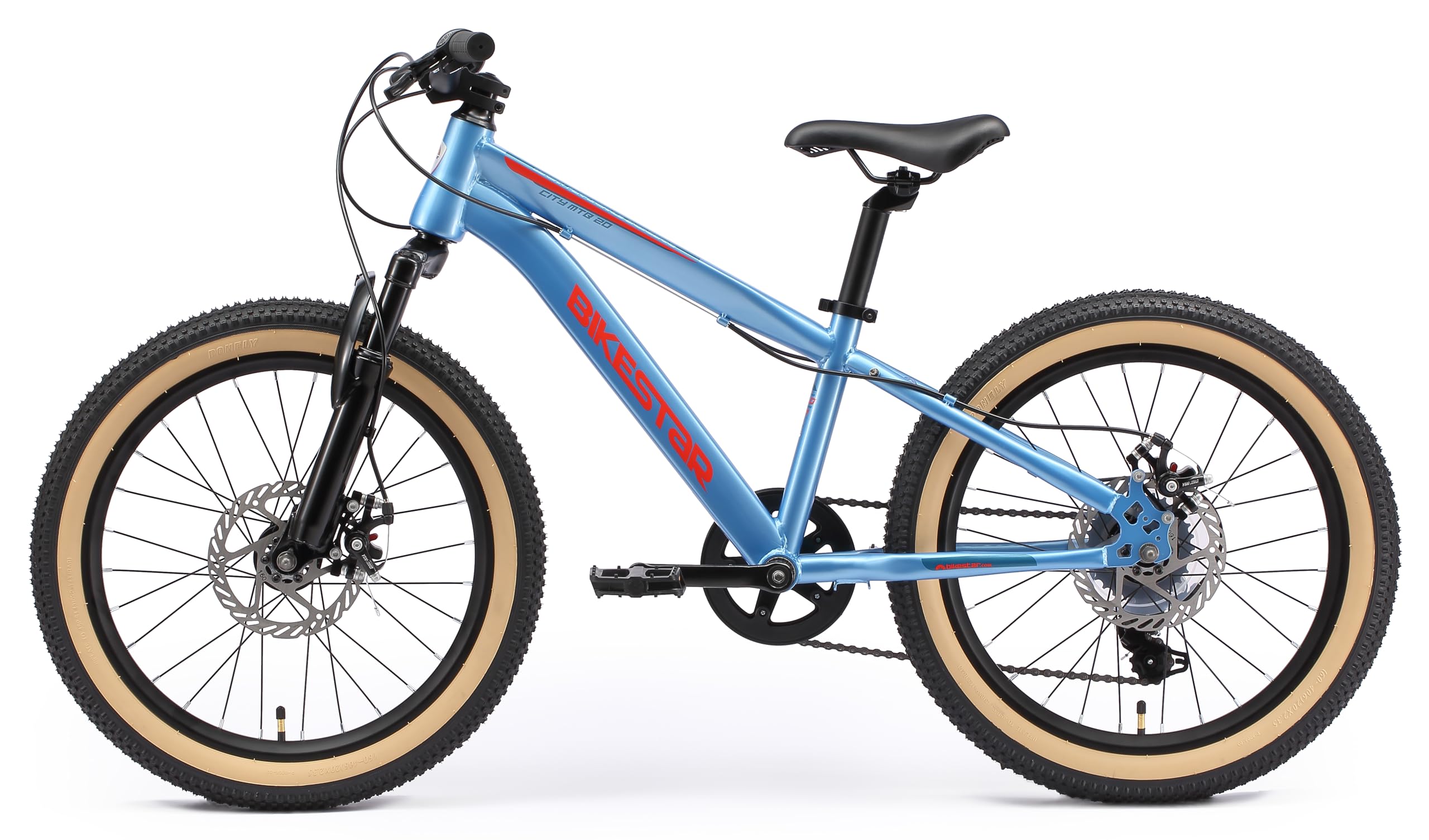 BIKESTAR MTB Mountain Bike 20" Alluminio per Bambini 6-9 Anni | Bicicletta Telaio Pollici 11 velocità Shimano, Hardtail, Freni a Disco, sospensioni