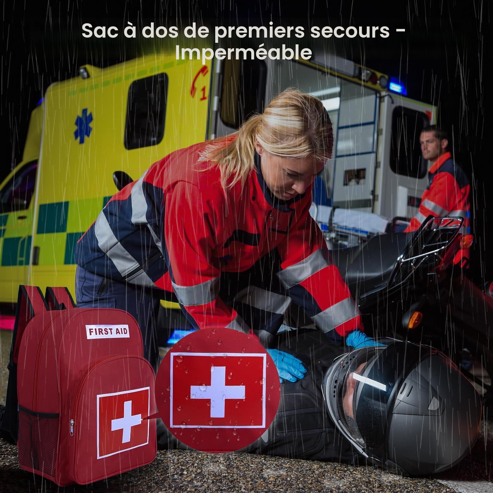 Sac À Dos Vide De Premiers Secours Sac À Dos De Survie, Trousse De Premiers Secours Vide Légère pour Les Urgences À La Maison À L'extérieur Voiture Camping Lieu De Travail Randonnée Survie