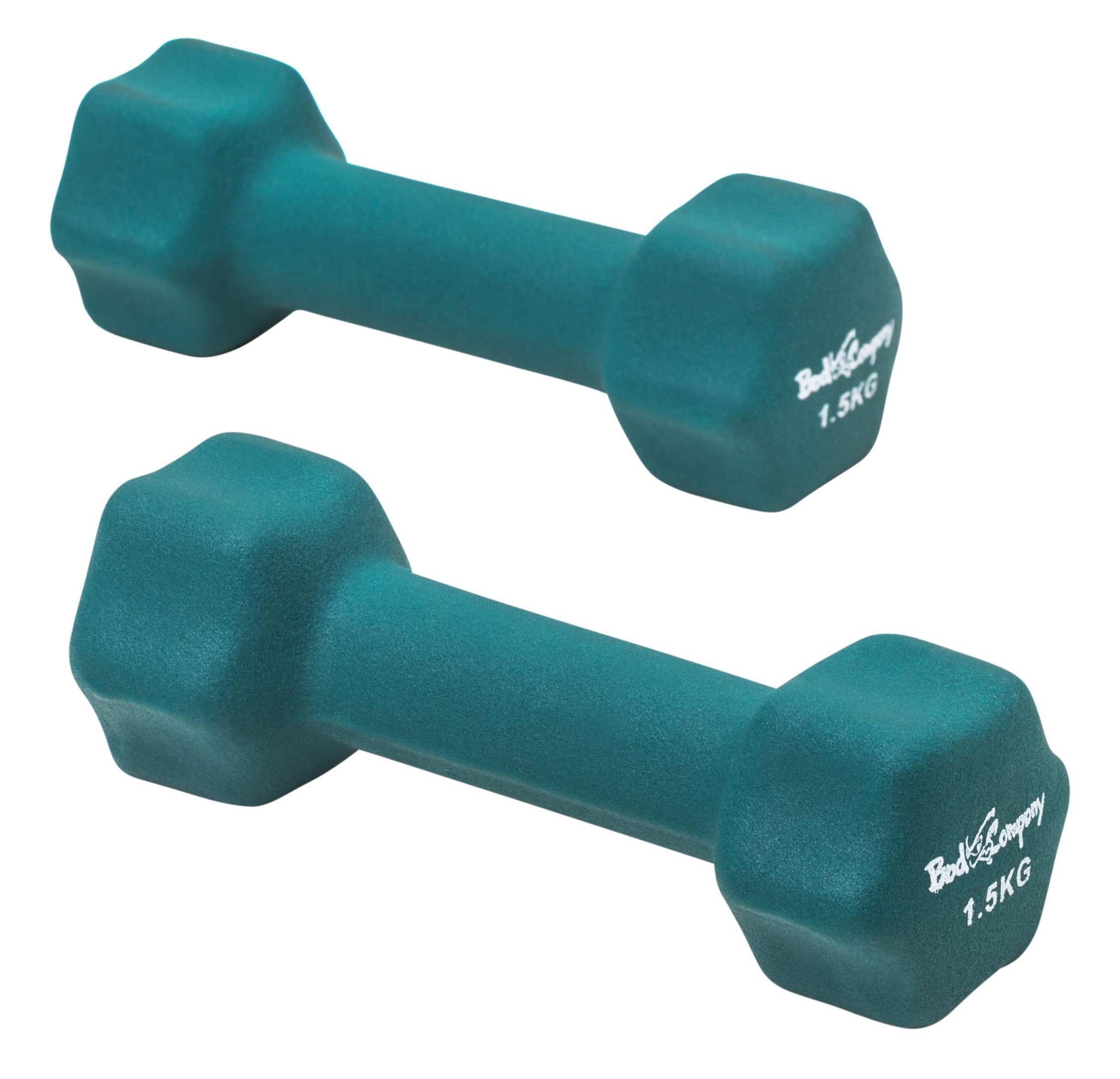 Bad Company Neoprenowe hantle do aerobiku, gimnastyki i fitnessu, 2 x 0,5 kg + 2 x 1 kg + 2 x 1,5 kg + 2 x 2 kg + 2 x 2,5 kg