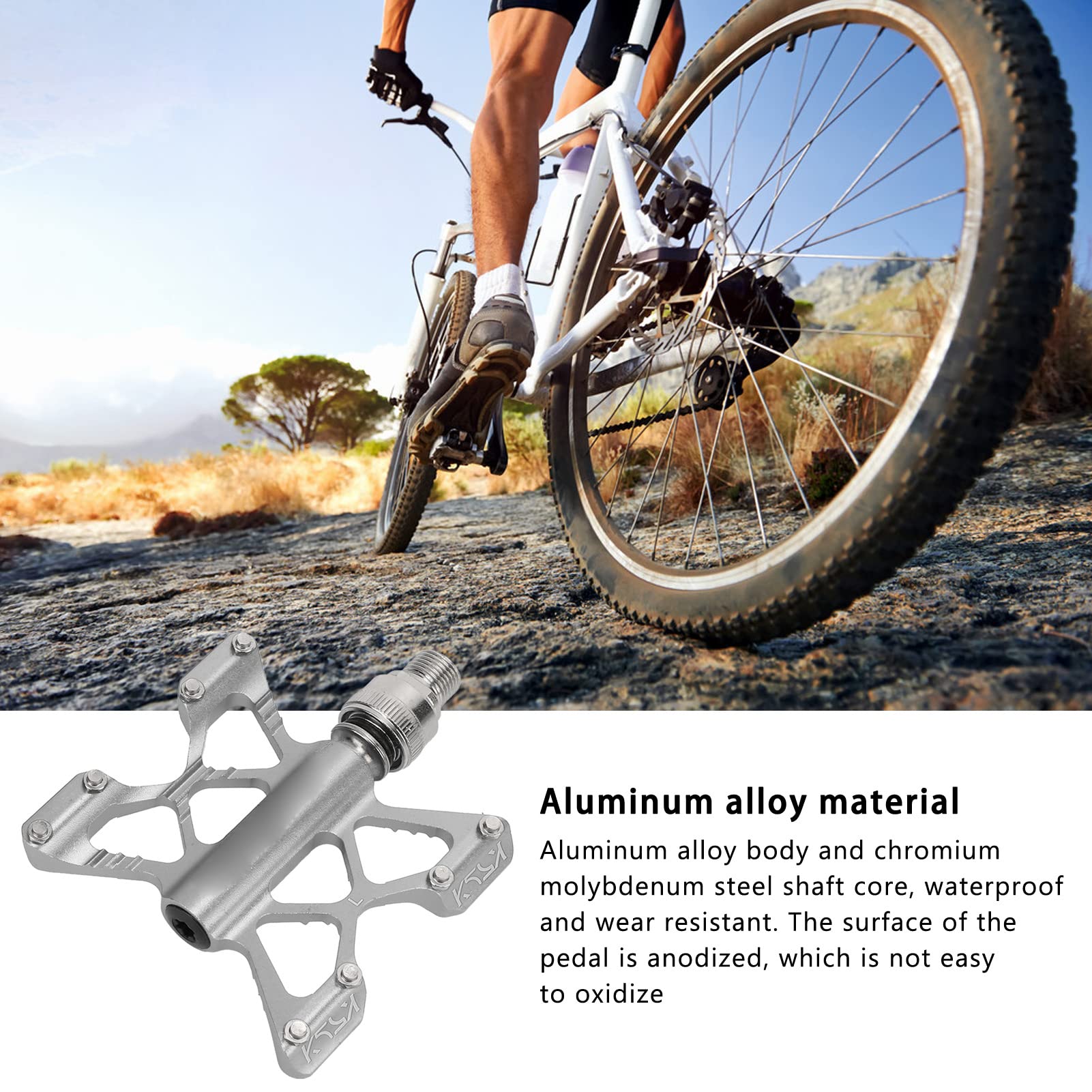 Jeu de pédales aluminium pli roulement à billes Pédales Krayton - Sport