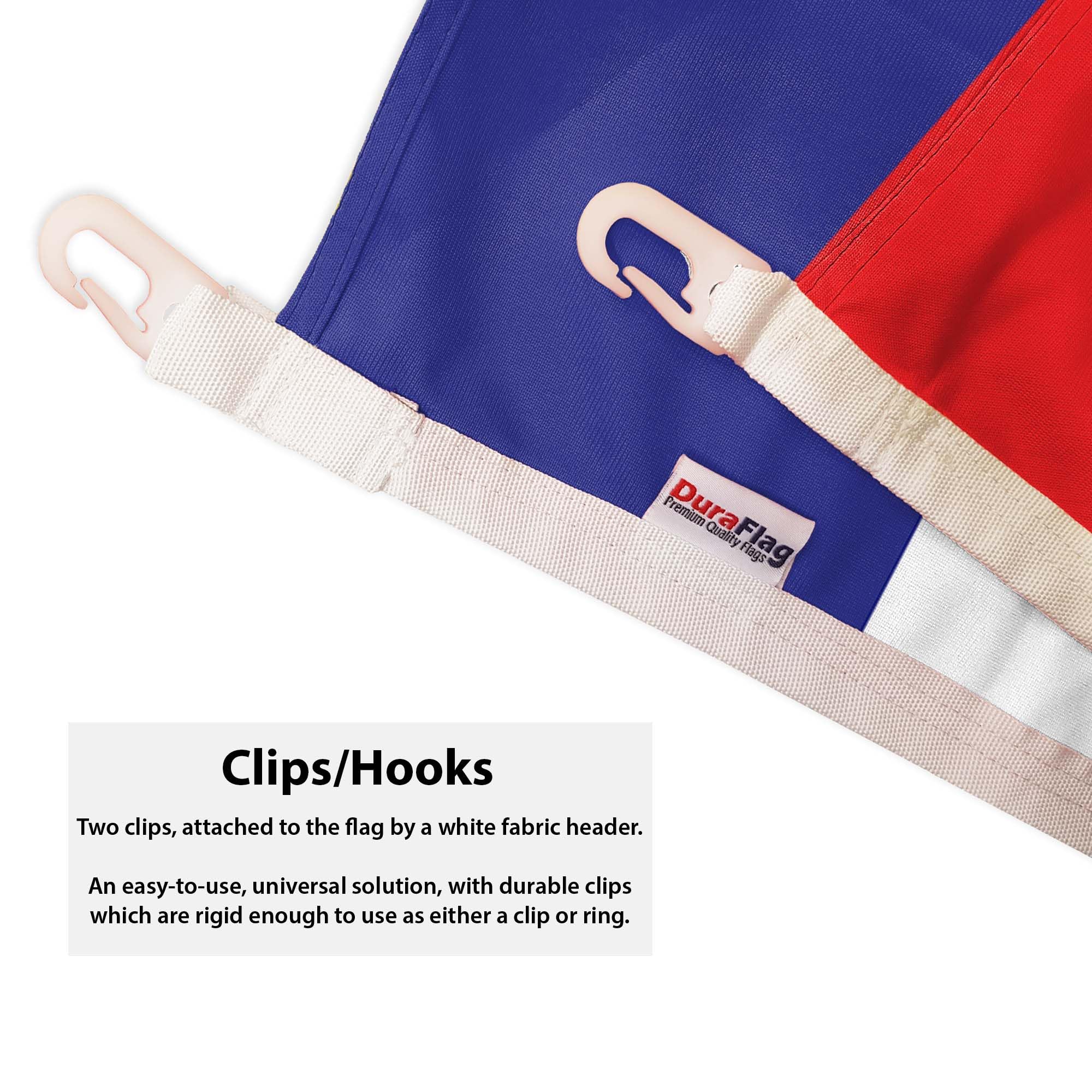 Croatia DuraFlag with Clips 5ft x 3ft Premium Quality Flag 150cm x 90cm, 5ft x 3ft (150cm x 90cm) - Image 2
