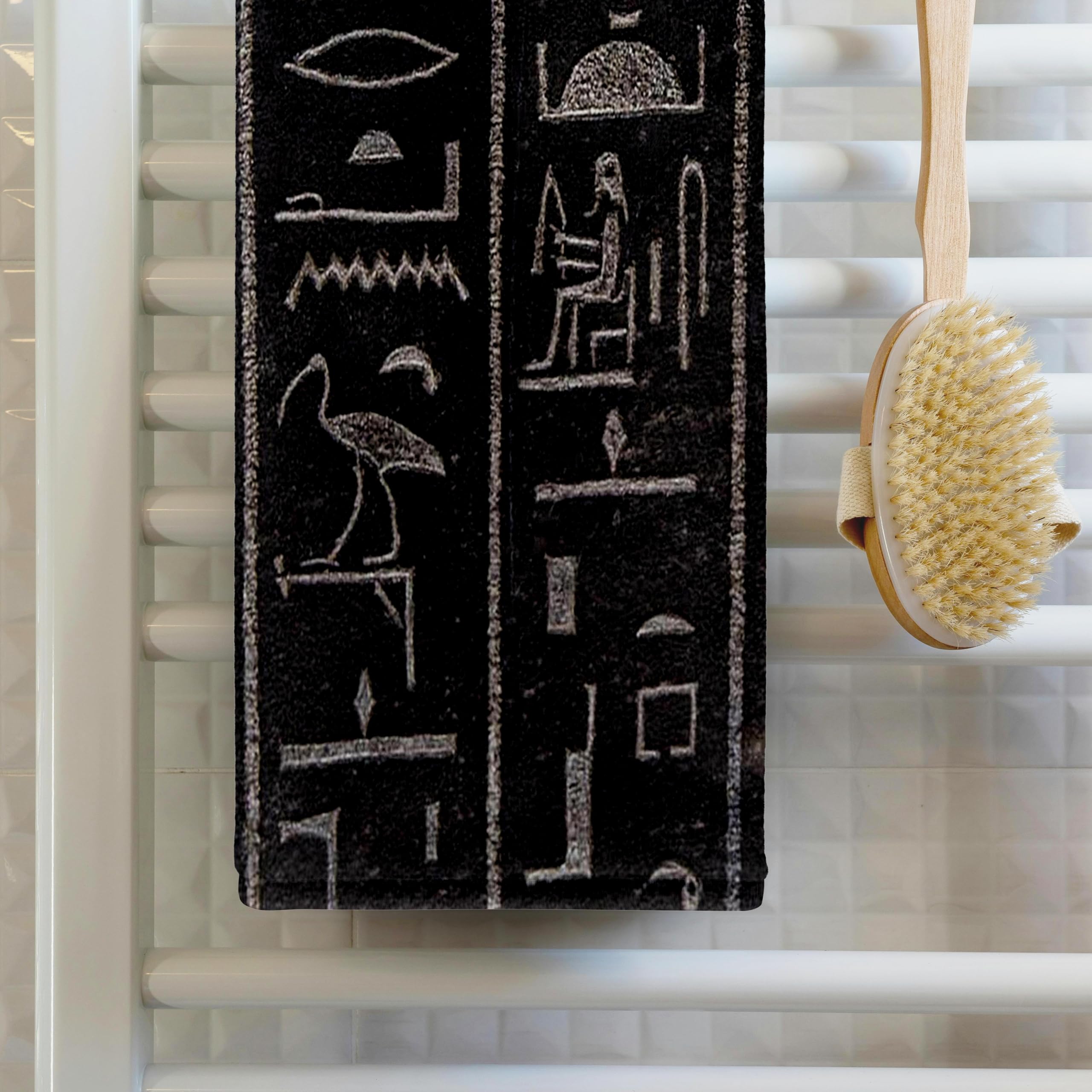 3dRose - Print of Real Egyptian Vintage Hieroglyphs - Towel - (twl-204372-1)