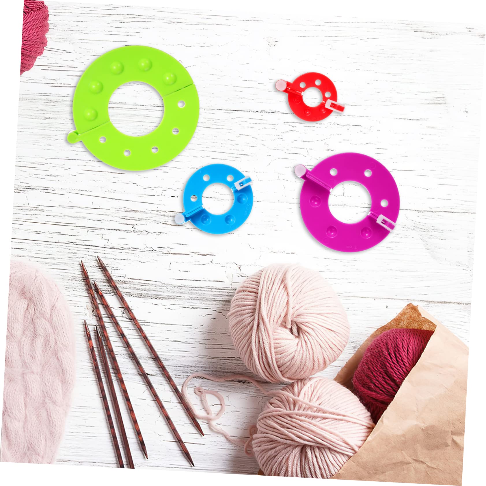 DOITOOL 3 Sätze Teiliges Pompon Maker Mit Bastelwerkzeuge Für DIY Wollknüpfprojekte Für Bastelliebhaber 8 Stücke * 3