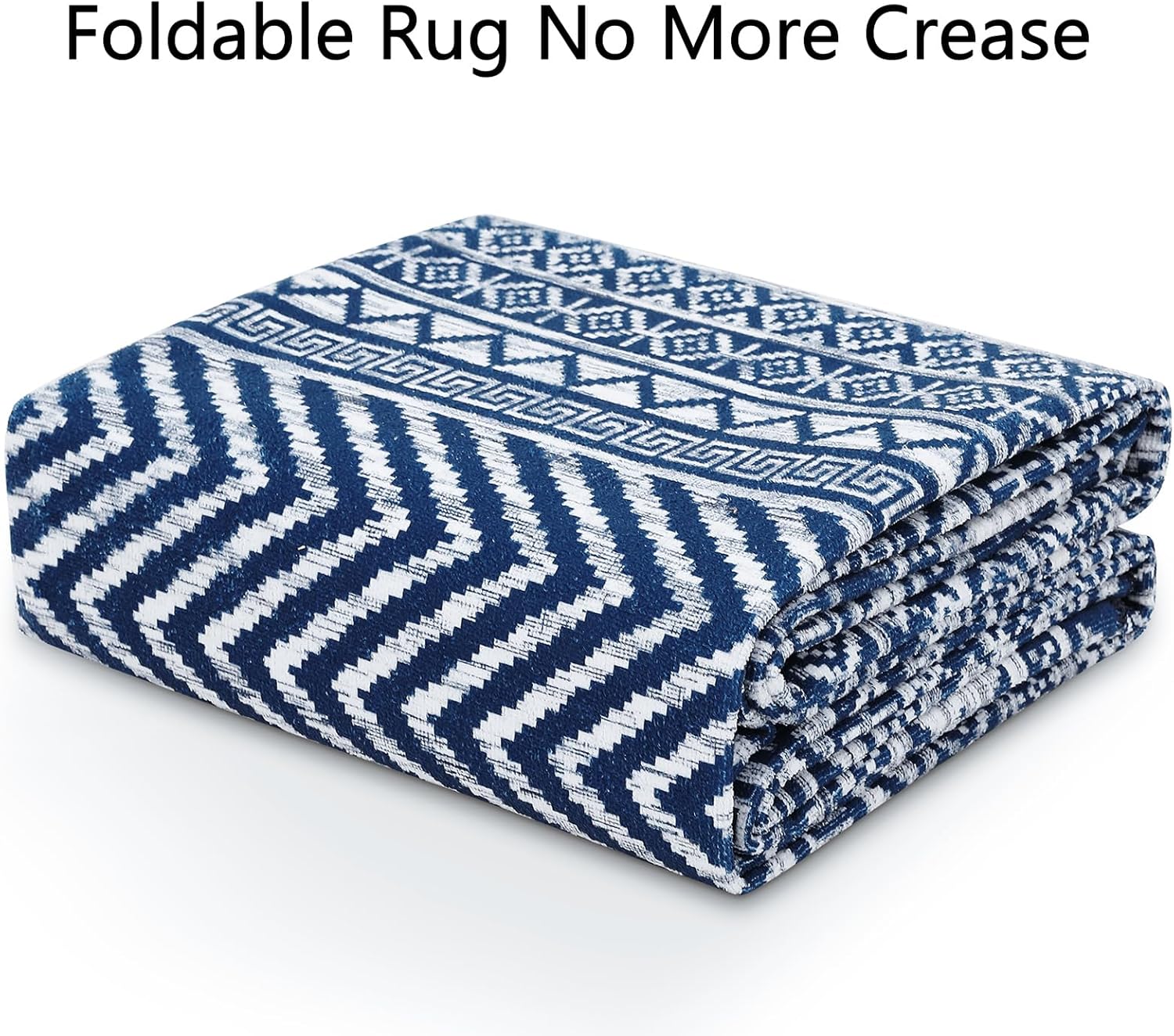 Memoryfield Small Area Rug 2x3 Indoor Entryway Rug Boho Area Rug Throw Floor Carpet Machine Washable Area Rug Farmhouse Doormat for Bedroom Living Room Laundry, 2' x 3' Blue