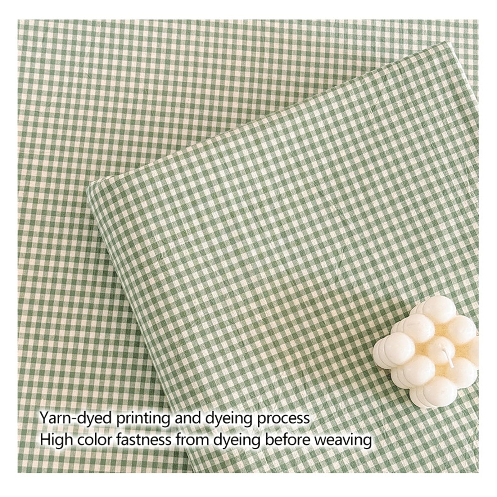 Sabanas Encimera Rayas a Cuadros 120x230cm a 245x270cm de Algodón Lavado Sábana Plana para Cama 90cm a 200cm Clase A Ultra Suave y Transpirable(Pink B,200x230cm+48x74cm x2)