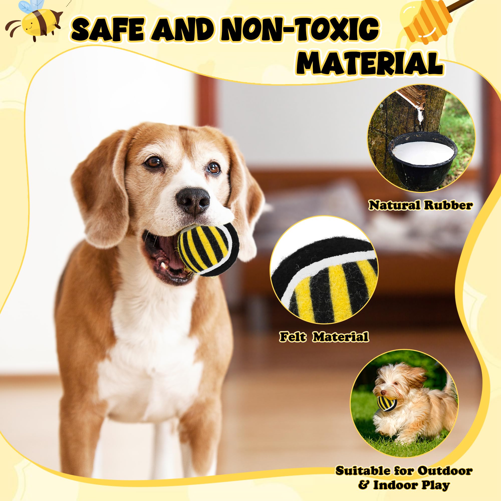 Lot de 4 jouets couineurs pour chien, jouets interactifs en corde naturelle, disque volant froissé, balle de tennis, mangeoire pour puzzle, jouets sûrs et durables pour chiens de petite et