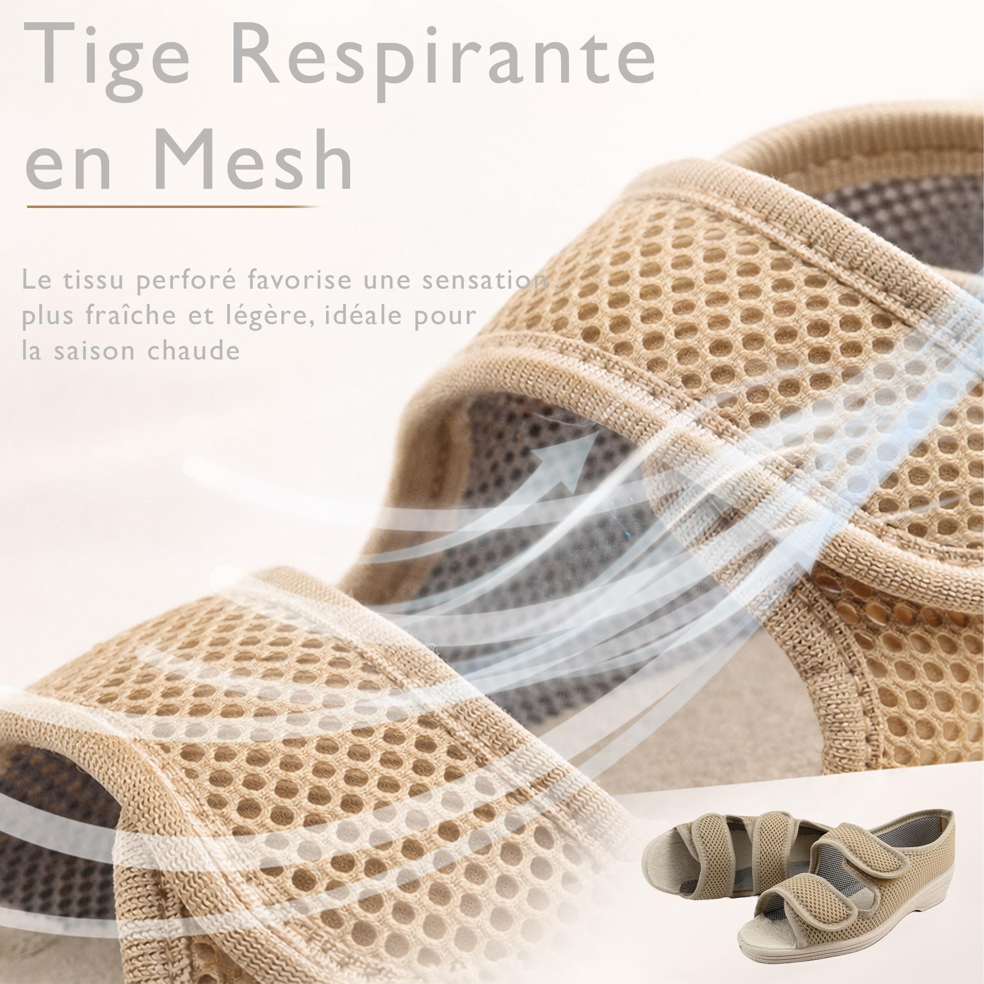 JOMIX Pantoufle Femme Confortable Scratch Ouverte pour Pieds Sensibles Intérieur Usage Quotidien Chausson Femme