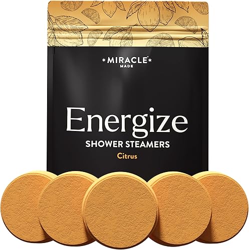 Miracle Made Vaporizadores de ducha de aromaterapia de menta cítrica, 15 tabletas, bombas de ducha de aceite esencial para relajación, alivio de la