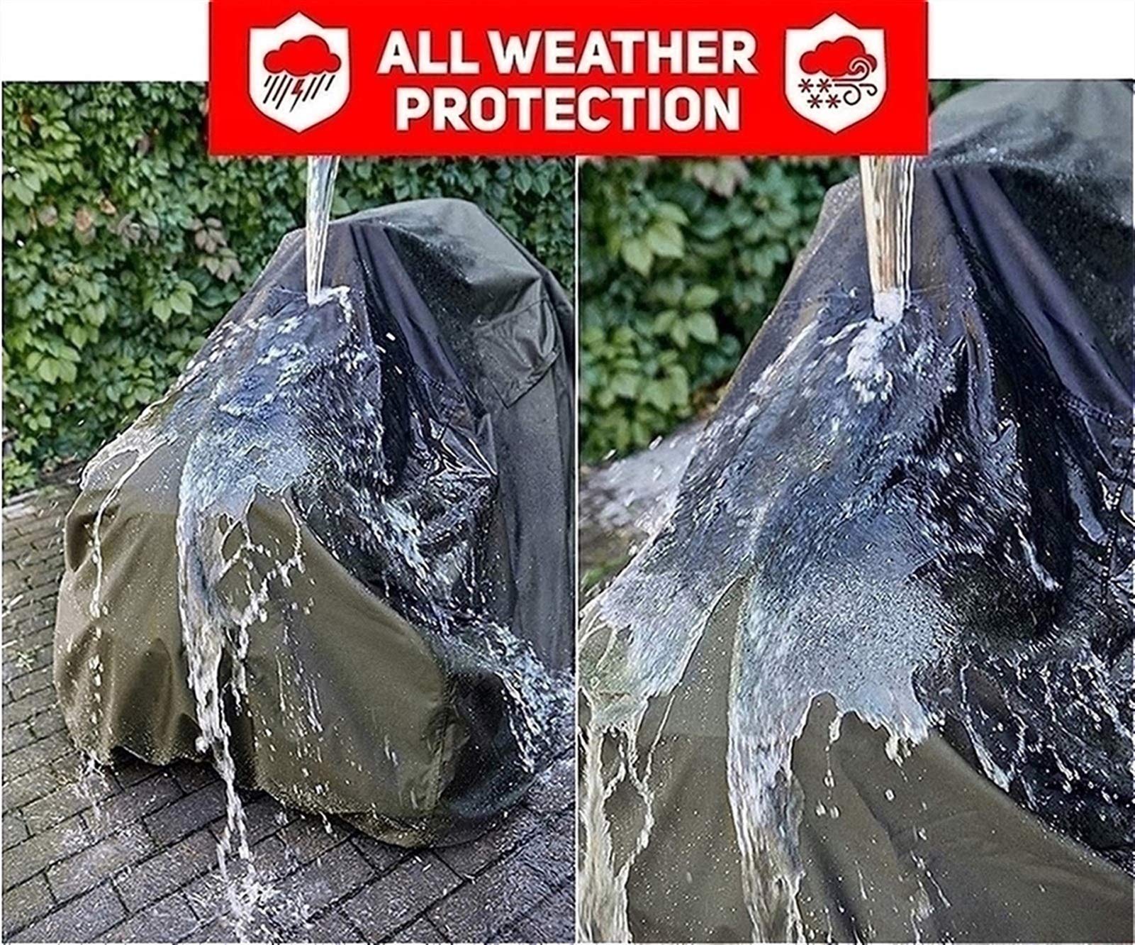 Accesorios Cubierta para cortacésped, 100% Impermeable, Almacenamiento 210D de Servicio Pesado para Tractor Cortacésped de Paseo (Size : Medium)