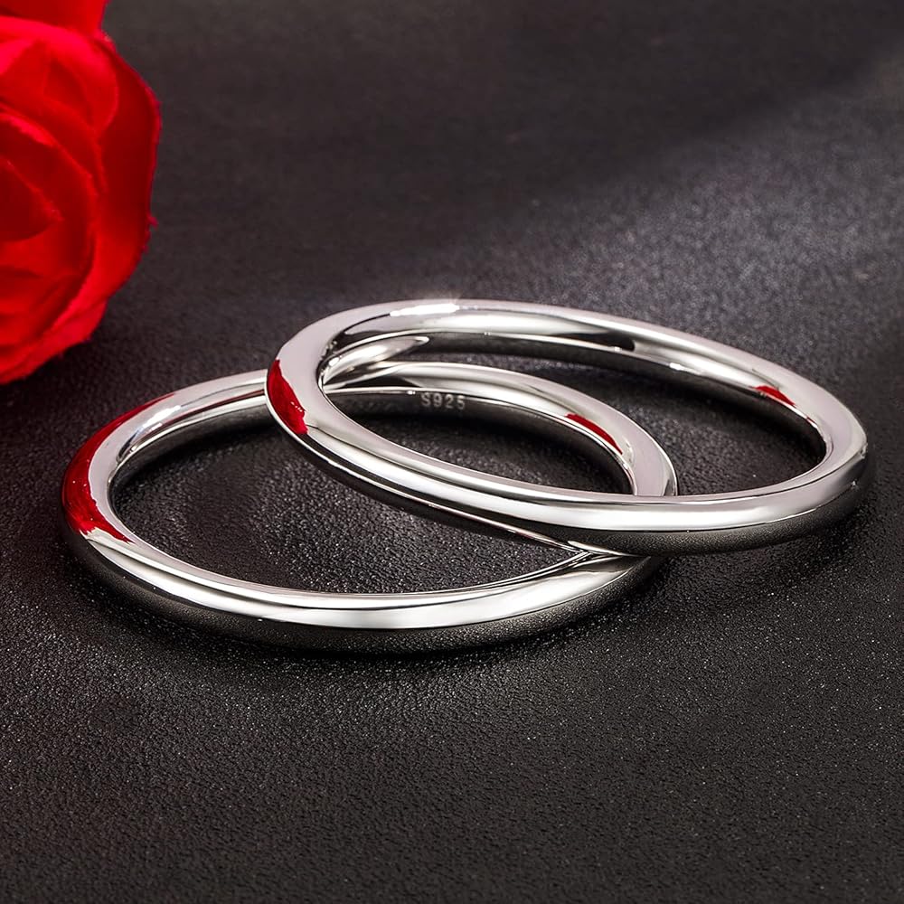 Classical Simple Women Men 925 Sterling Silver Bracelet