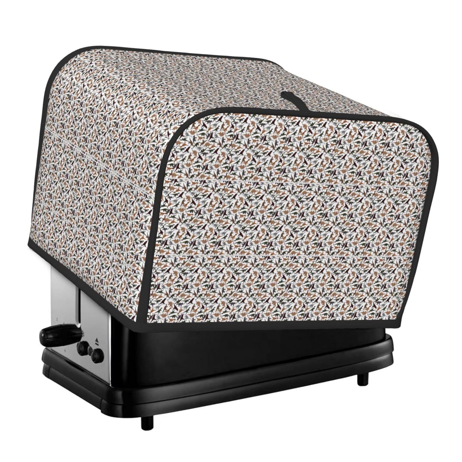 Trotting Flat Coated Retrievers Paw Print 4 Slice Toaster Cover Toasters Dustproof Heat Resistant Kitchen Appliance Protector