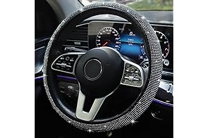 Sparkling Crystal Steering Wheel Cover for Women: Elevate Your Driving Experience