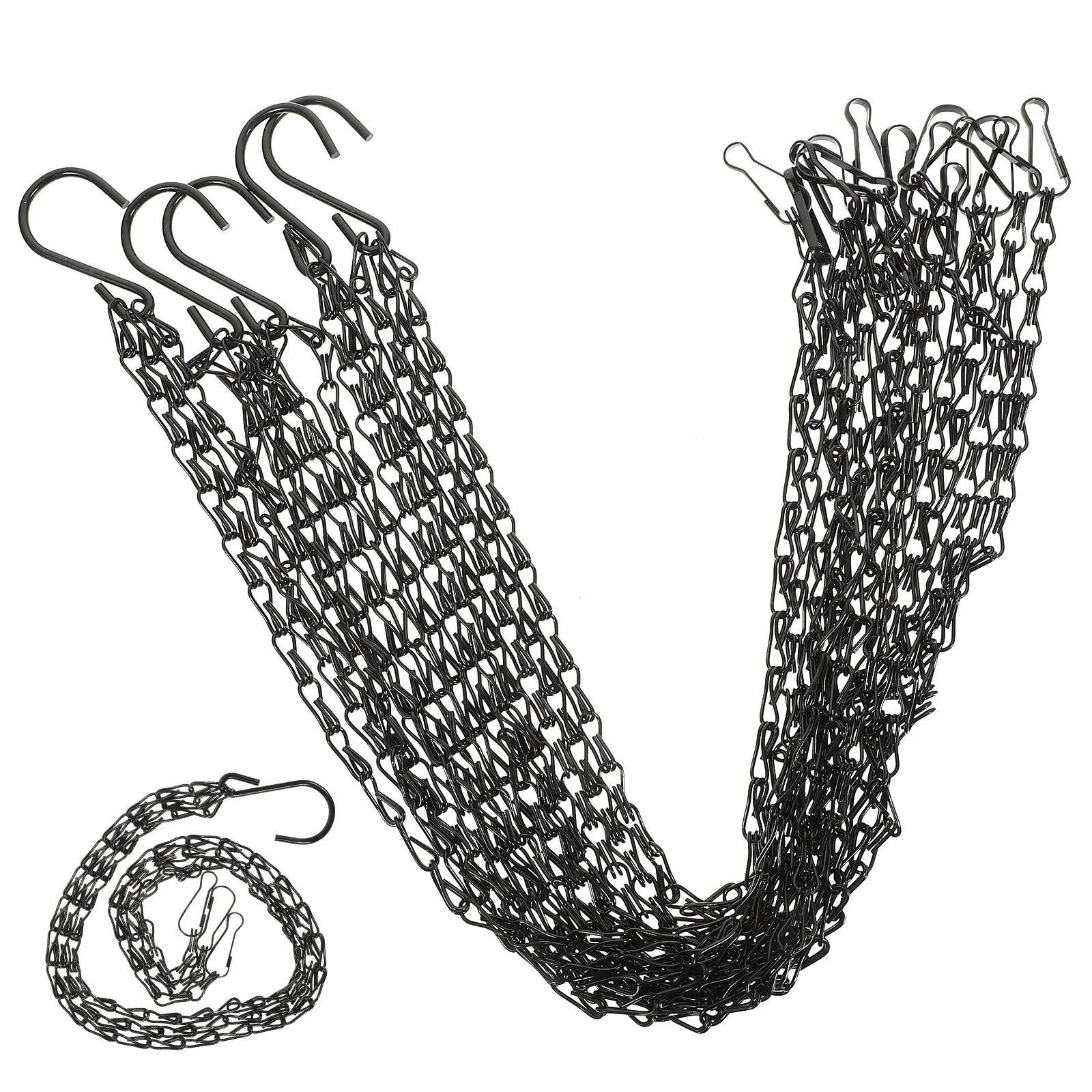 WUYXTO 5Pcs Flowerpot Hanging Chains Iron Plant Pot Accessories for Outdoor Indoor Home Decoration Heavy Duty Basket Suspension For plant