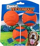 Chuckit! Fetch Ball Medley, Medium, Dog Ball, 3 Pack, Ultra, Fetch and Rugged Balls Included
