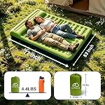 Camping Sleeping Pad, Extra Thick 5-Inch Inflatable Sleeping Pad, Lightweight & Durable, Waterproof, Built-in Foot Pump, with Built-in 6-Inch Pillow, Compact Design, Includes Storage Bag